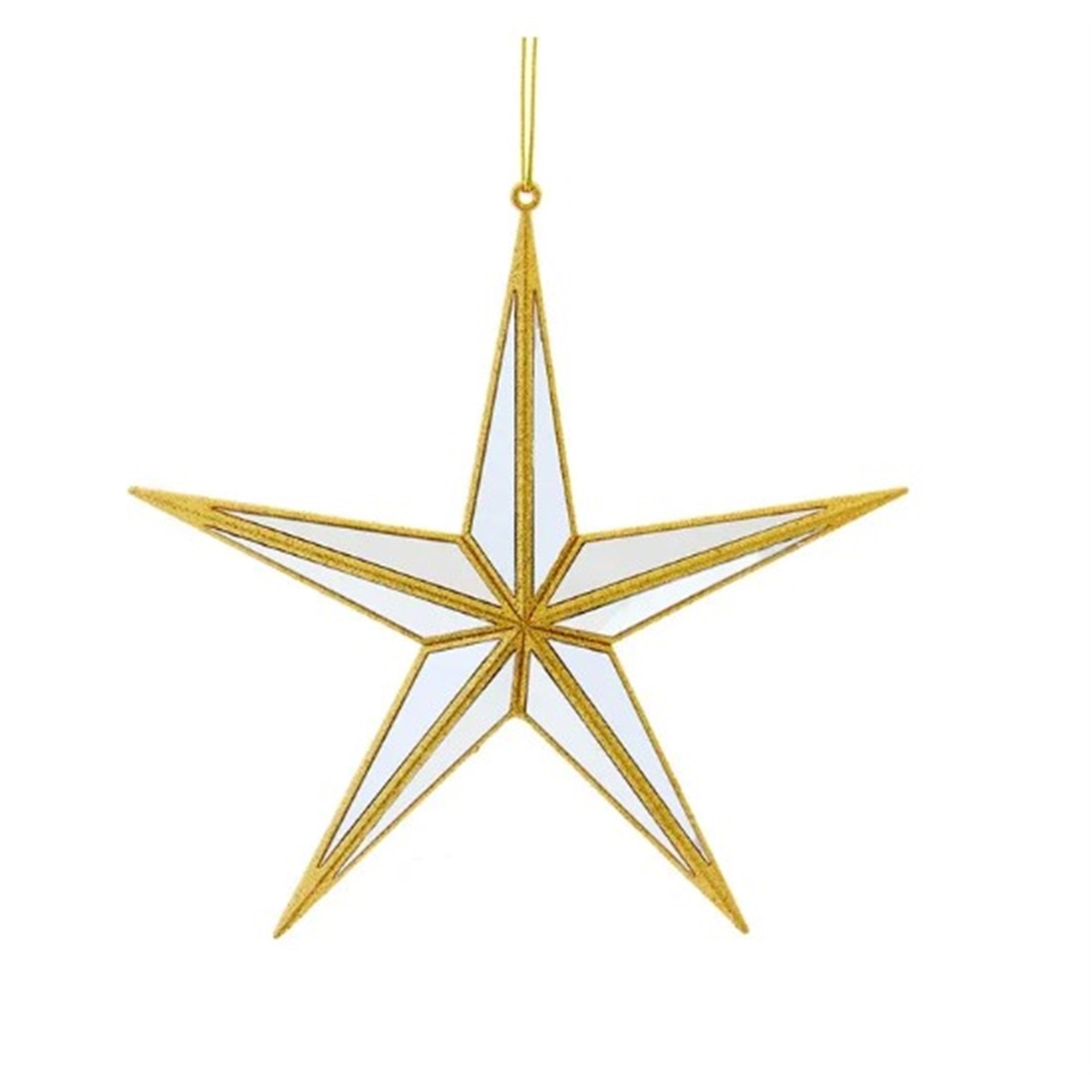 Kurt Adler Gold Mirror Star Ornament, 4" (Pack of 1)