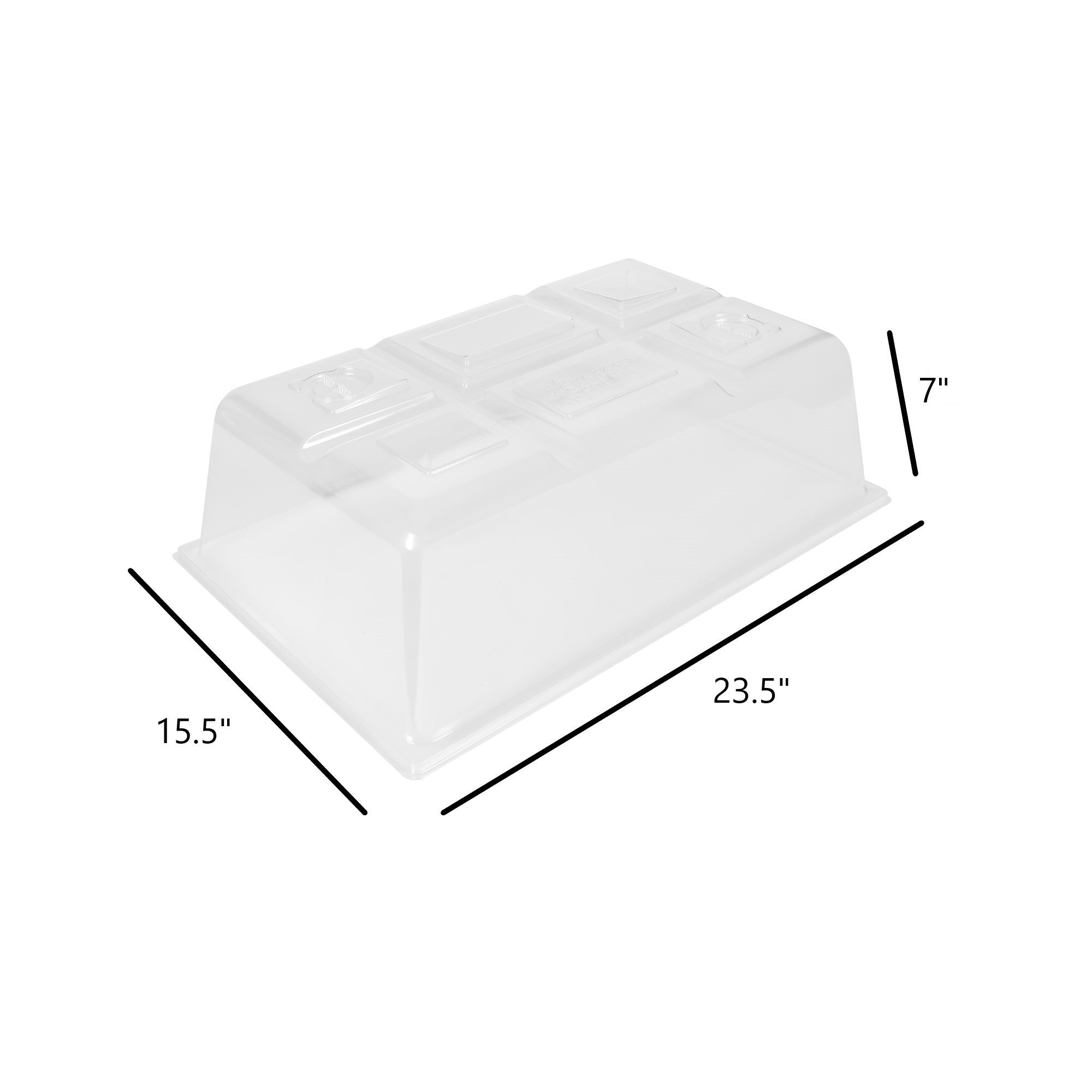SUNDOME BPA Free Plastic Light Track Mega Humidity Dome with Vents, For Indoor Growing, Seeding in Greenhouse, Clear, 7" (Pack of 1)