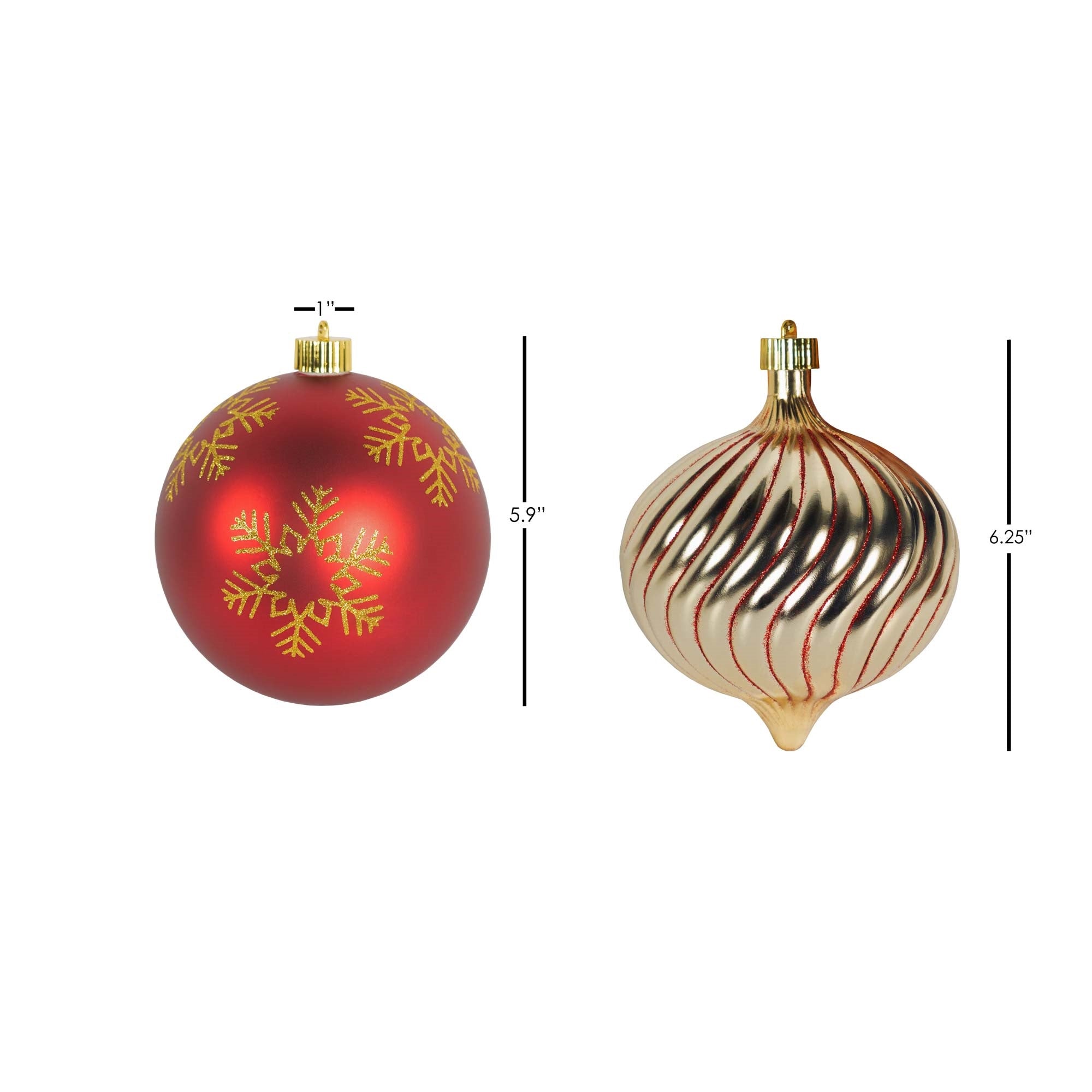 Christmas By Krebs (TV620024A) Shatterproof Decorative Ornament 5.9" (8 pack)