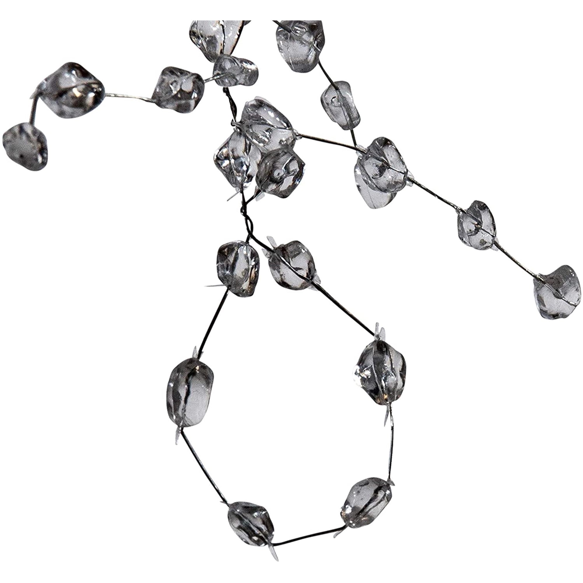 Kurt Adler Plastic Ice Wire Clear Garland For Christmas Decoration, 6 Feet Long
