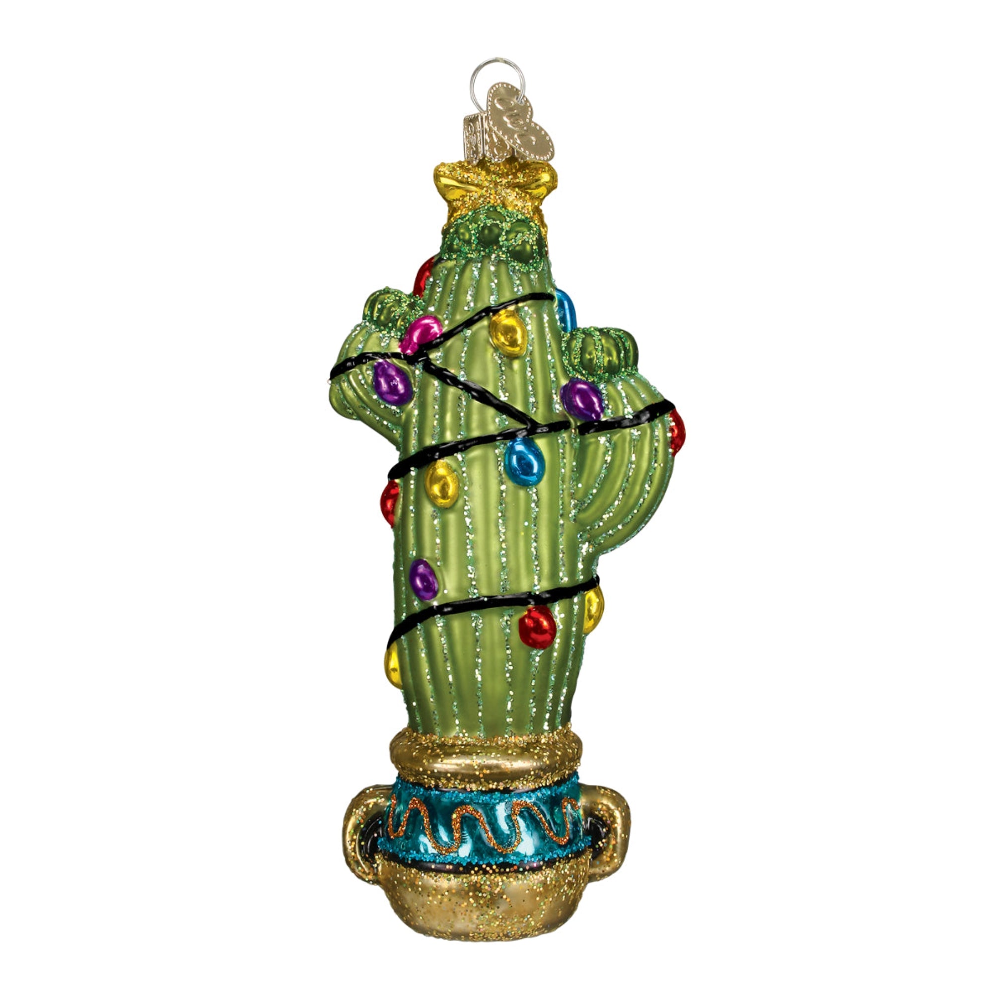 Old World Christmas Glass Blown Ornaments for Tree, Cactus with Lights