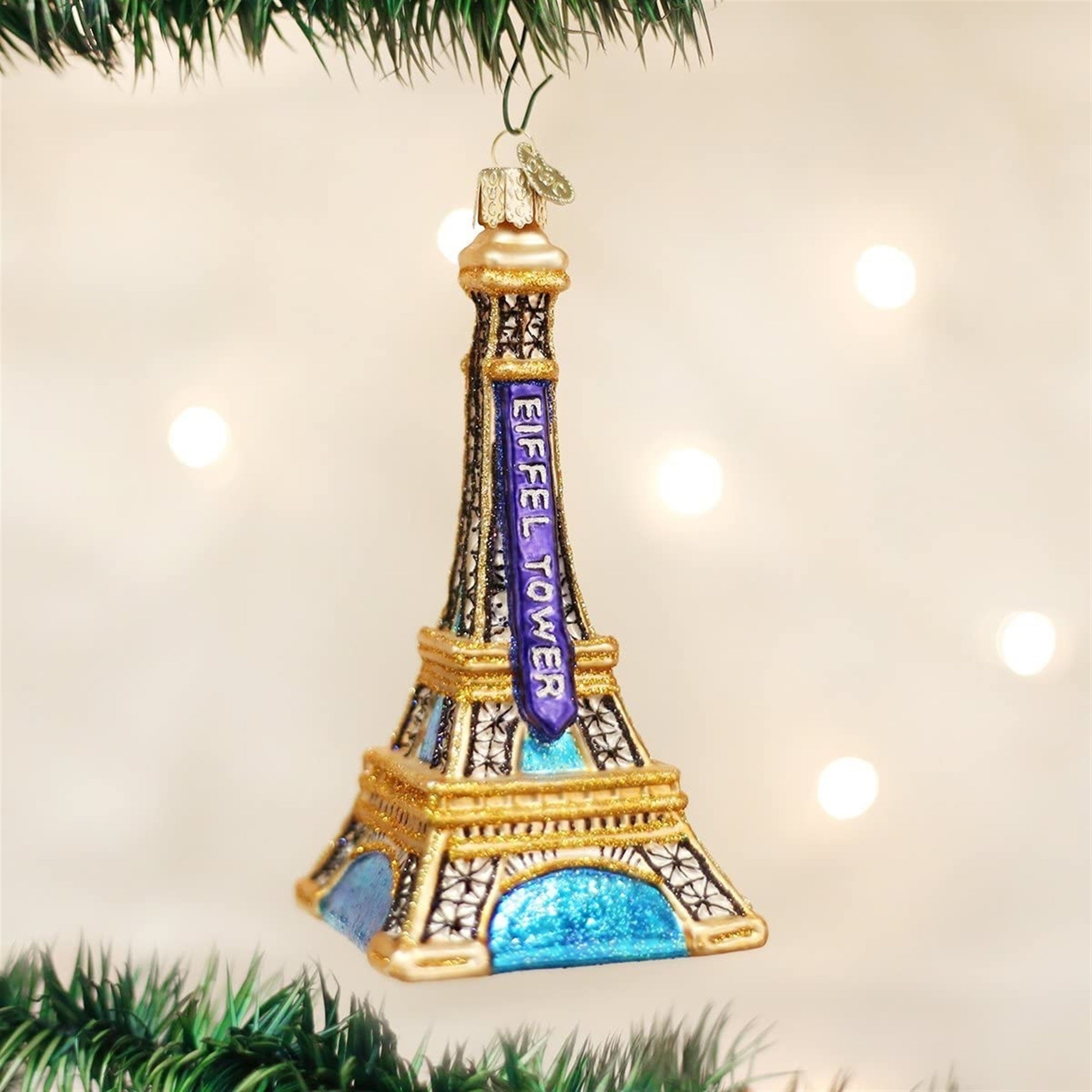 Old World Christmas Blown Glass Christmas Ornament, Eiffel Tower