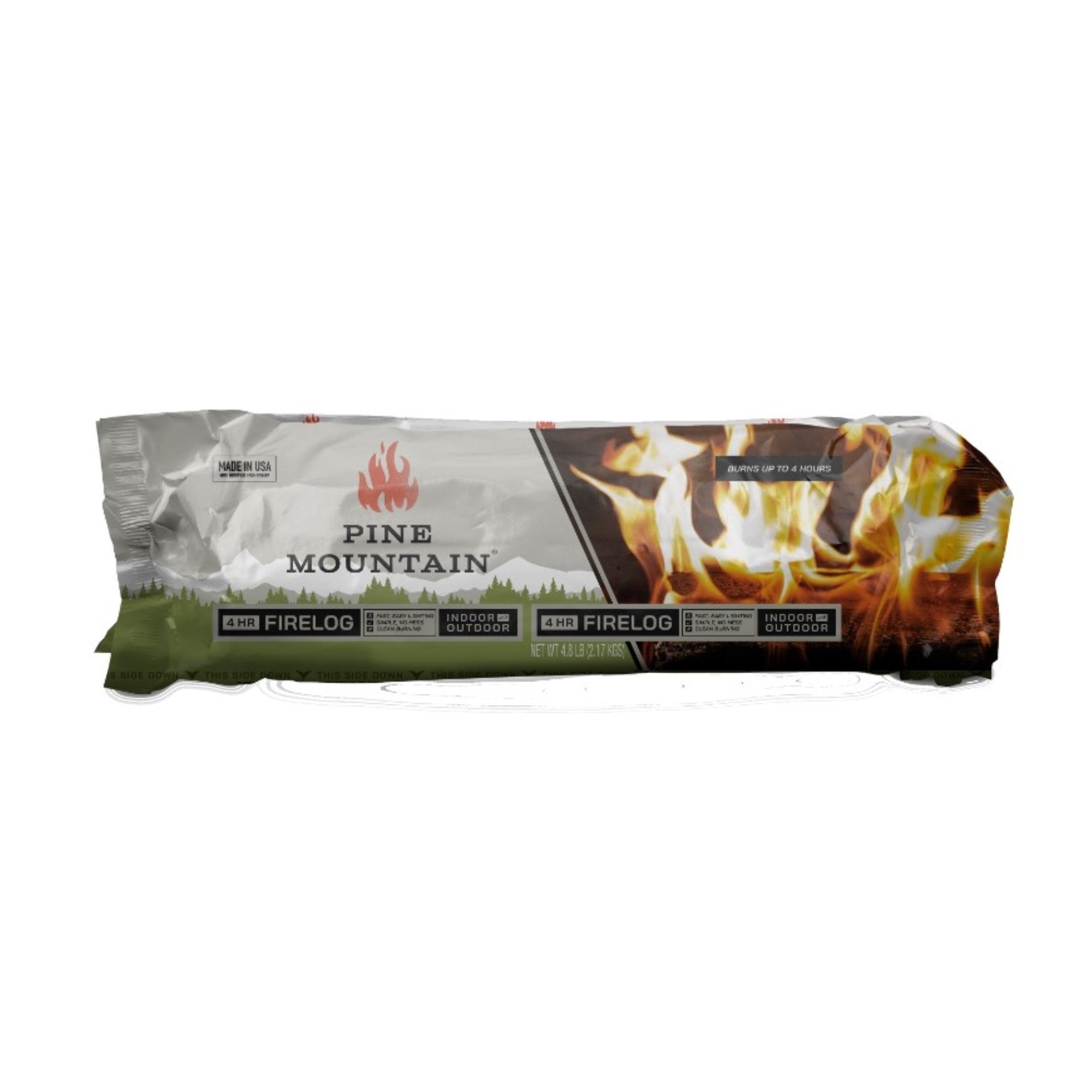 Pine Mountain Traditional Indoor/Outdoor 4-Hour Burning Fire Logs, 6 Pack