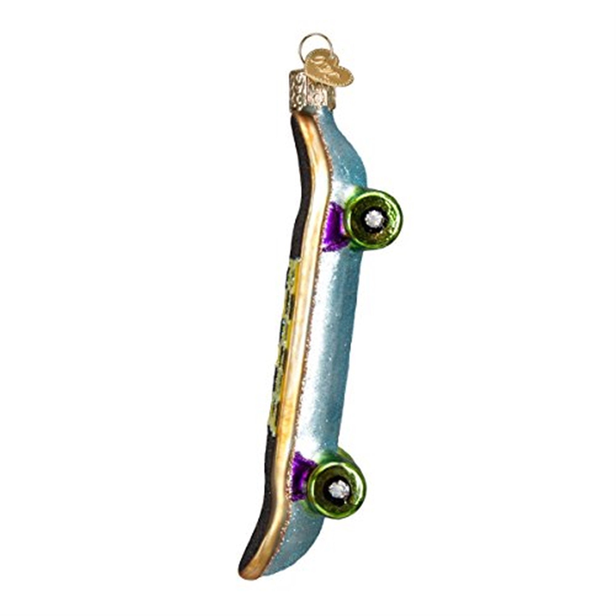 Old World Christmas Glass Blown Skateboard Ornament
