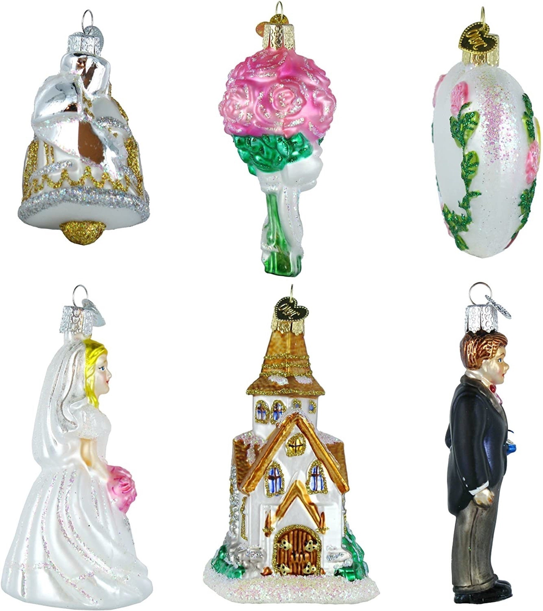 Old World Christmas Wedding Collection Ornament Box Set