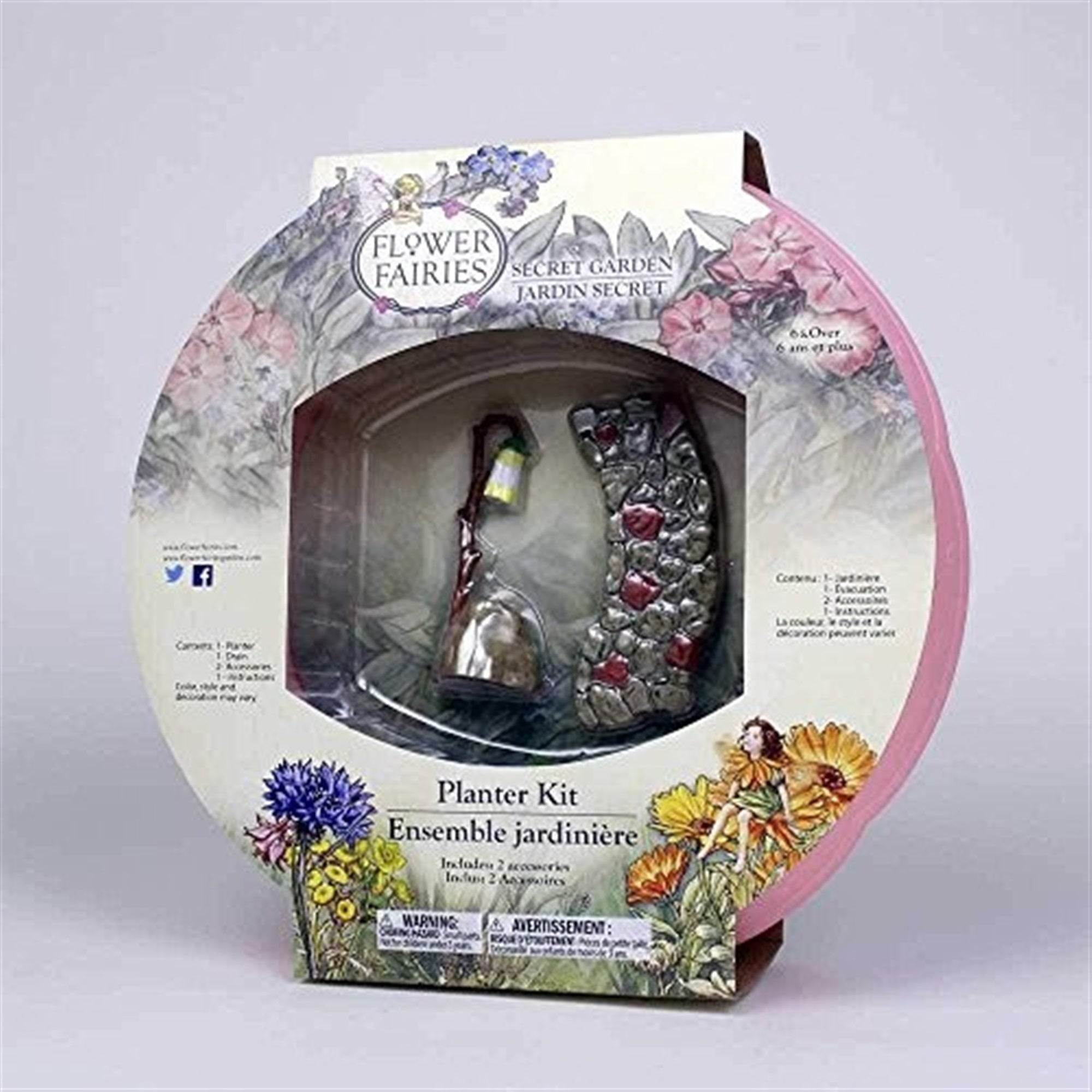Flower Fairies Secret Garden Pink Planter Kit w/Pathway & Lantern
