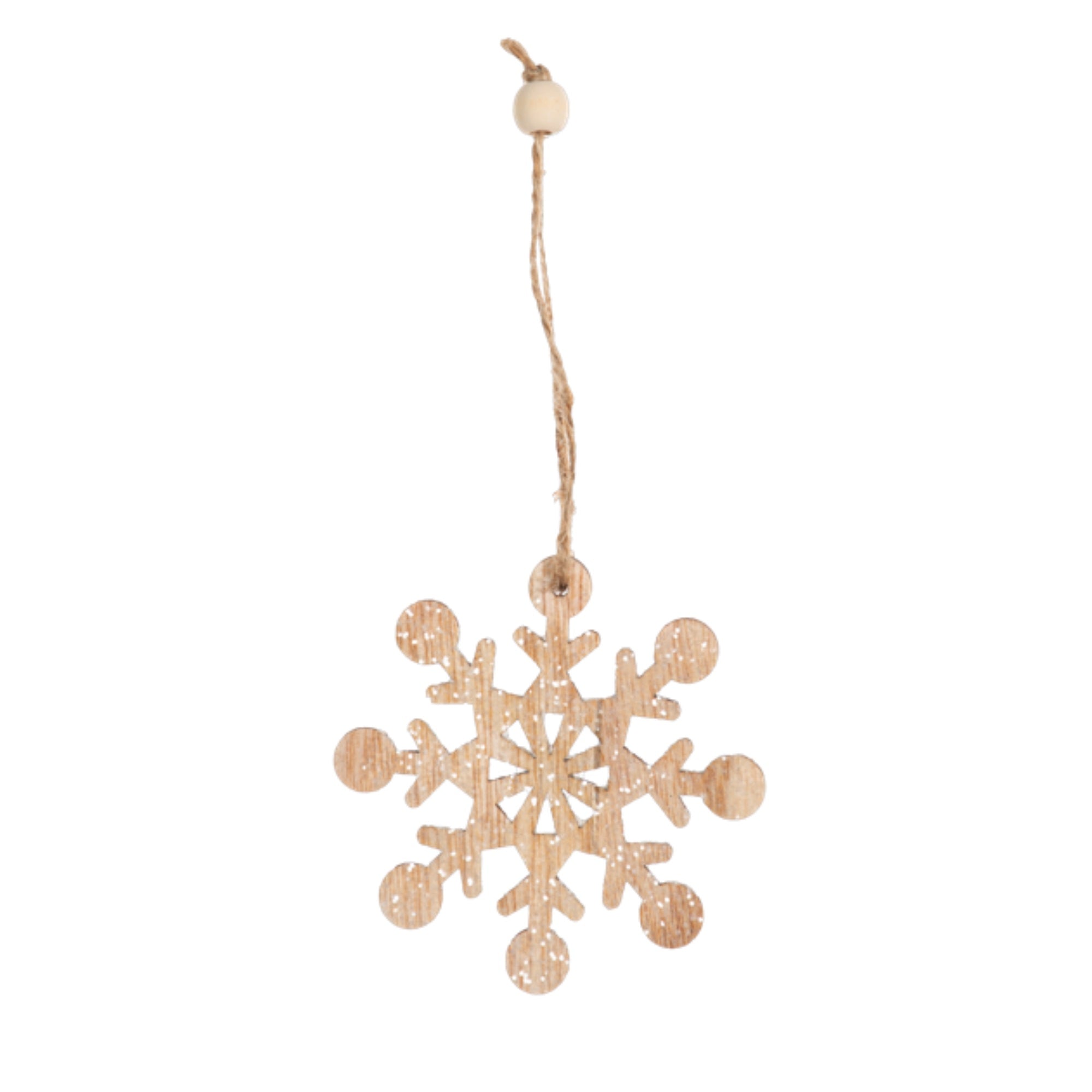Ganz Natural Wooden Snowflake Ornament Boxed Set, 9-Piece Set, Assorted Styles