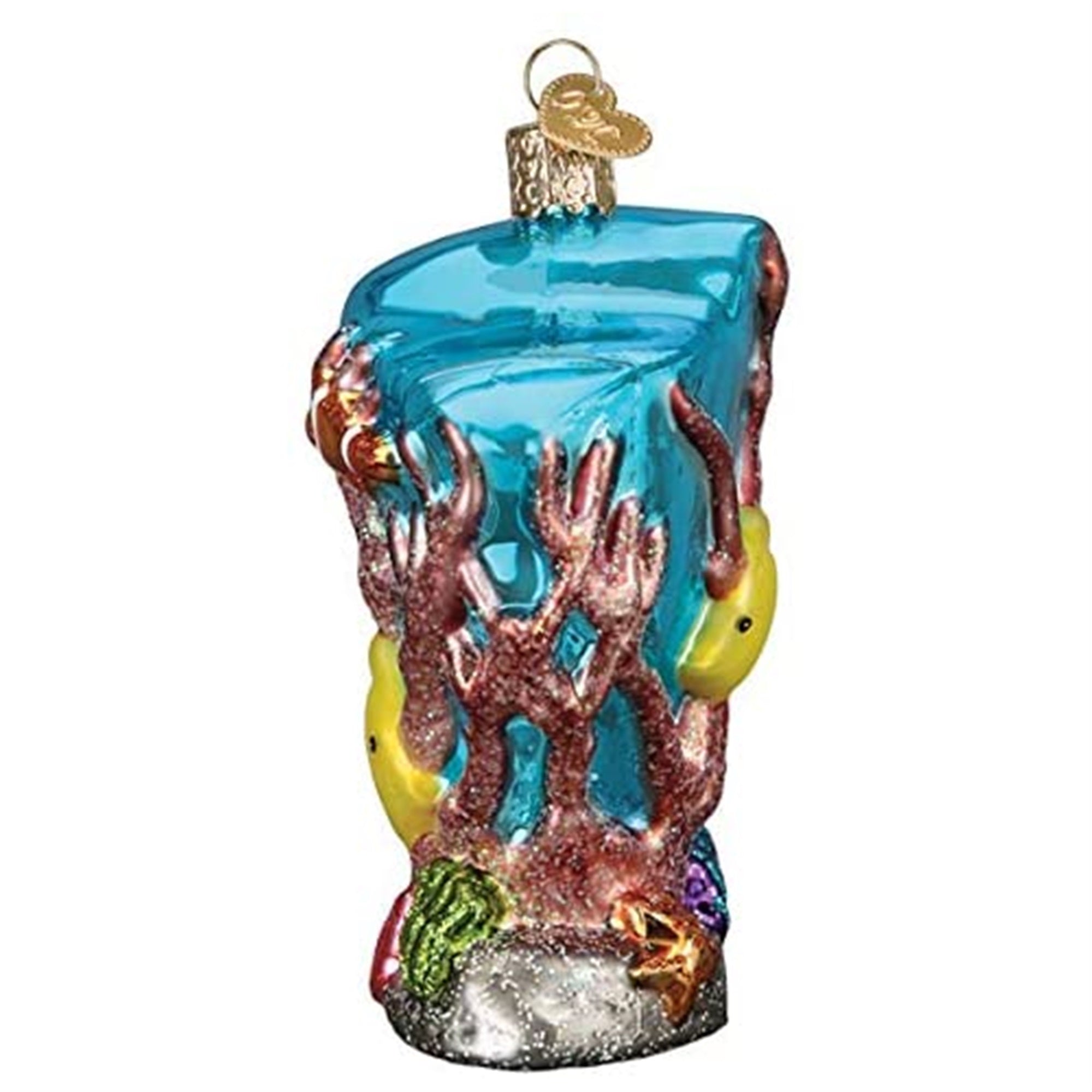 Old World Christmas Glass Blown Ornament, Coral Reef, 4"