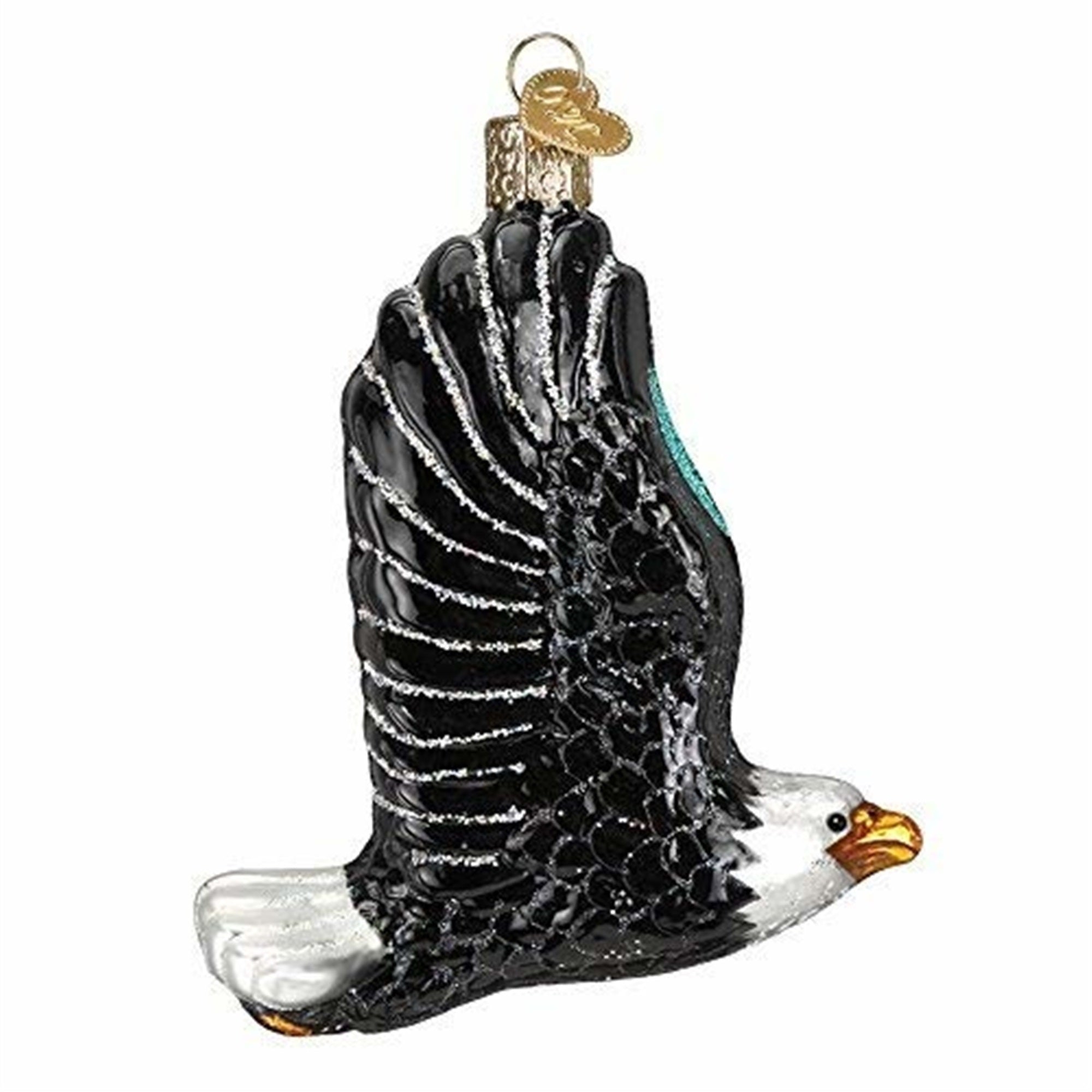 Old World Christmas Eagle In Flight Glass Blown Ornament