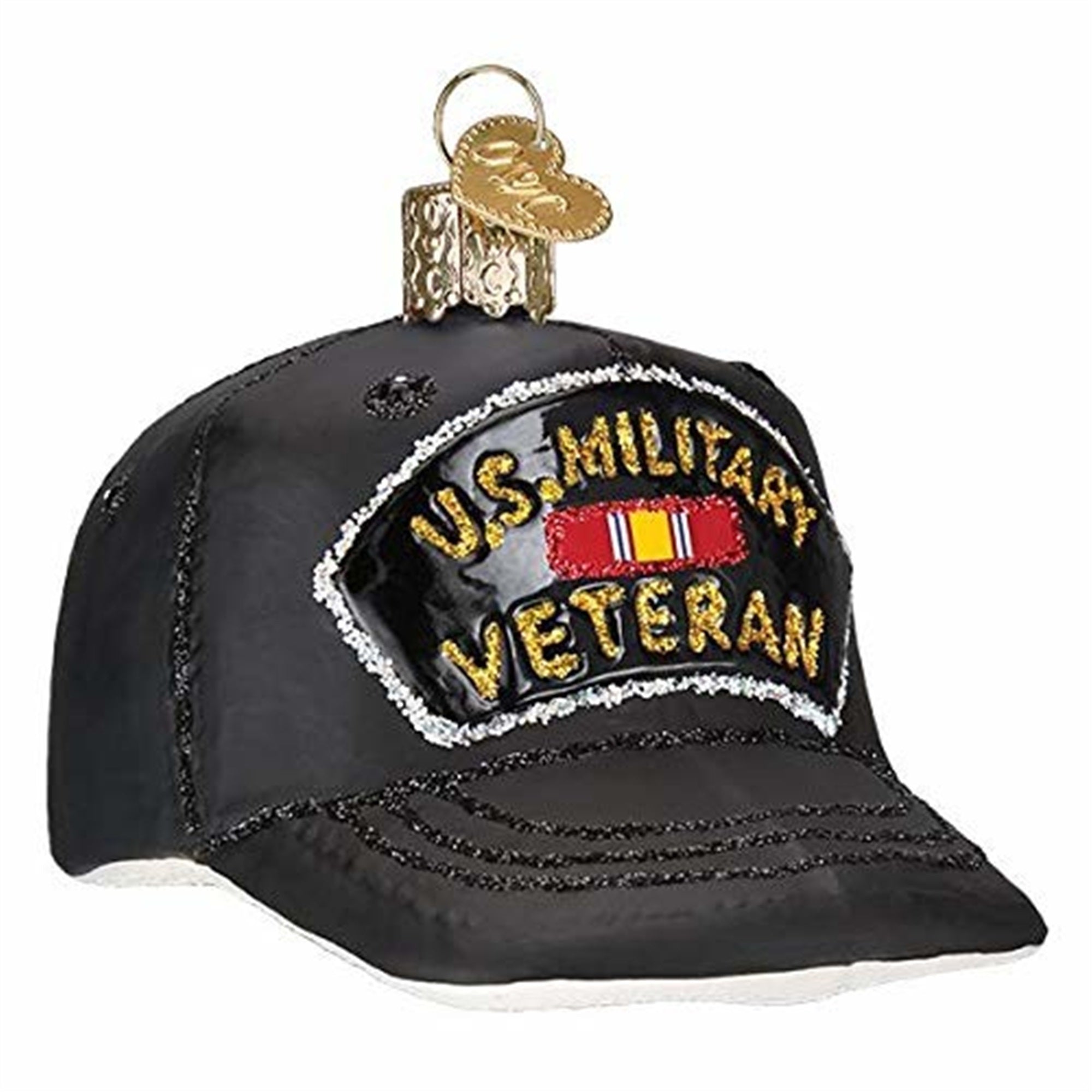 Old World Christmas 32375 Glass Blown Veteran’s Cap Ornament