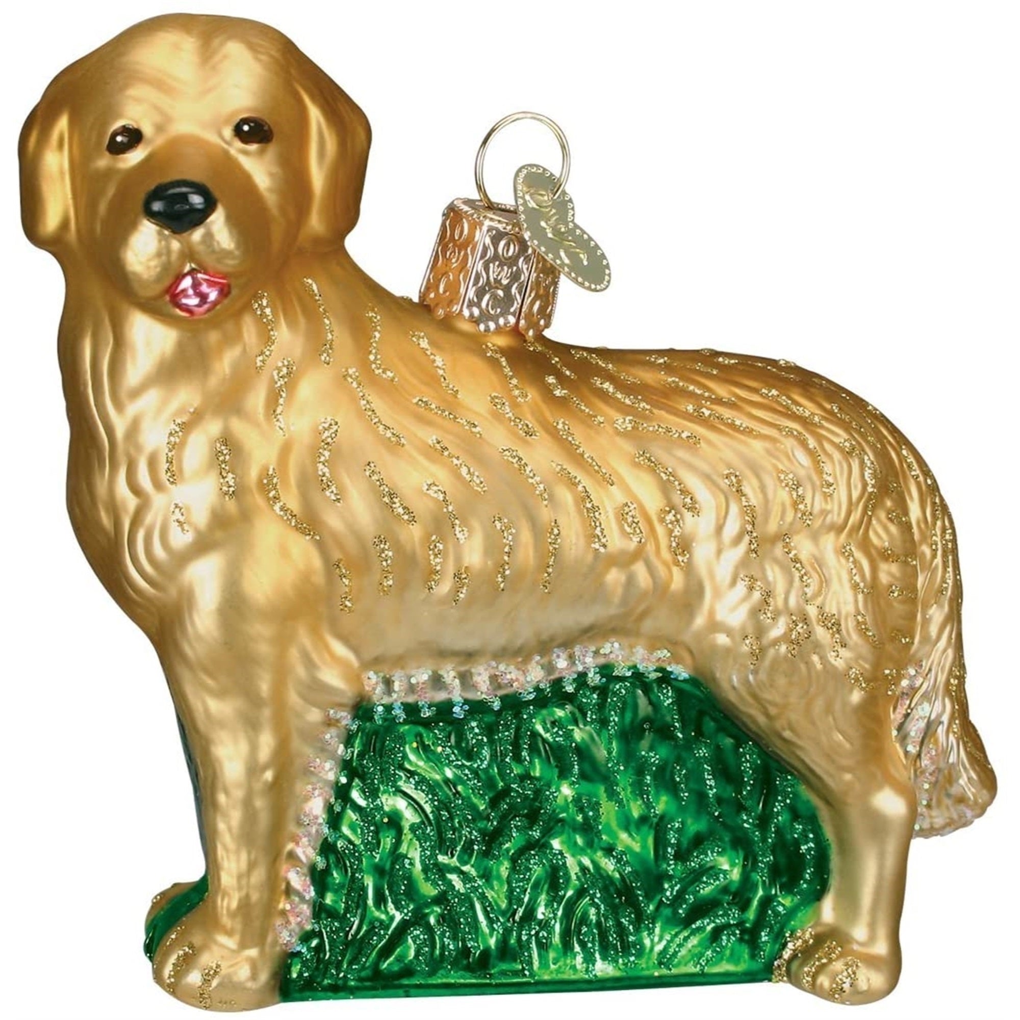 Old World Christmas Blown Glass Christmas Ornament, Golden Retriever