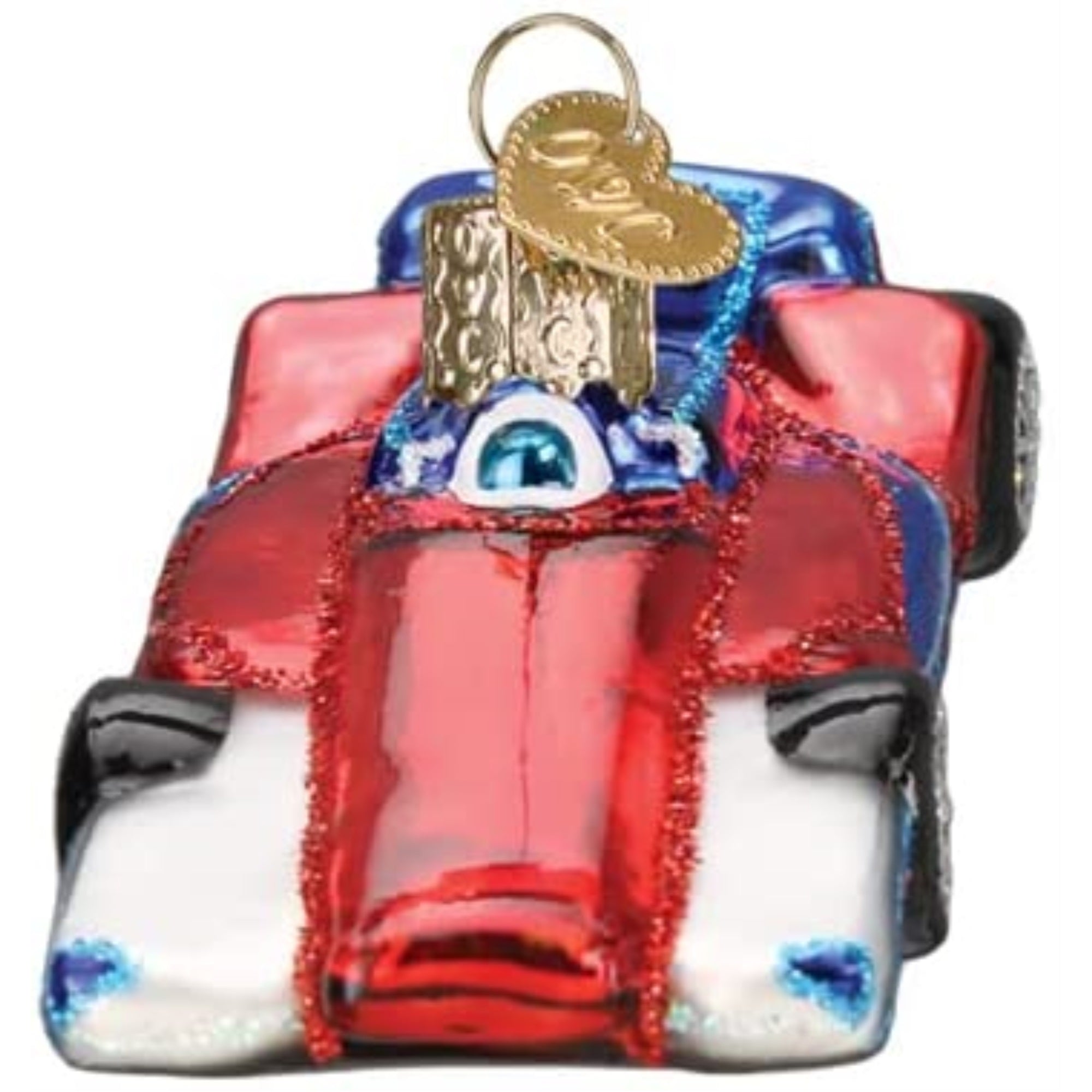 Old World Christmas Glass Blown Tree Ornament, Racing Car
