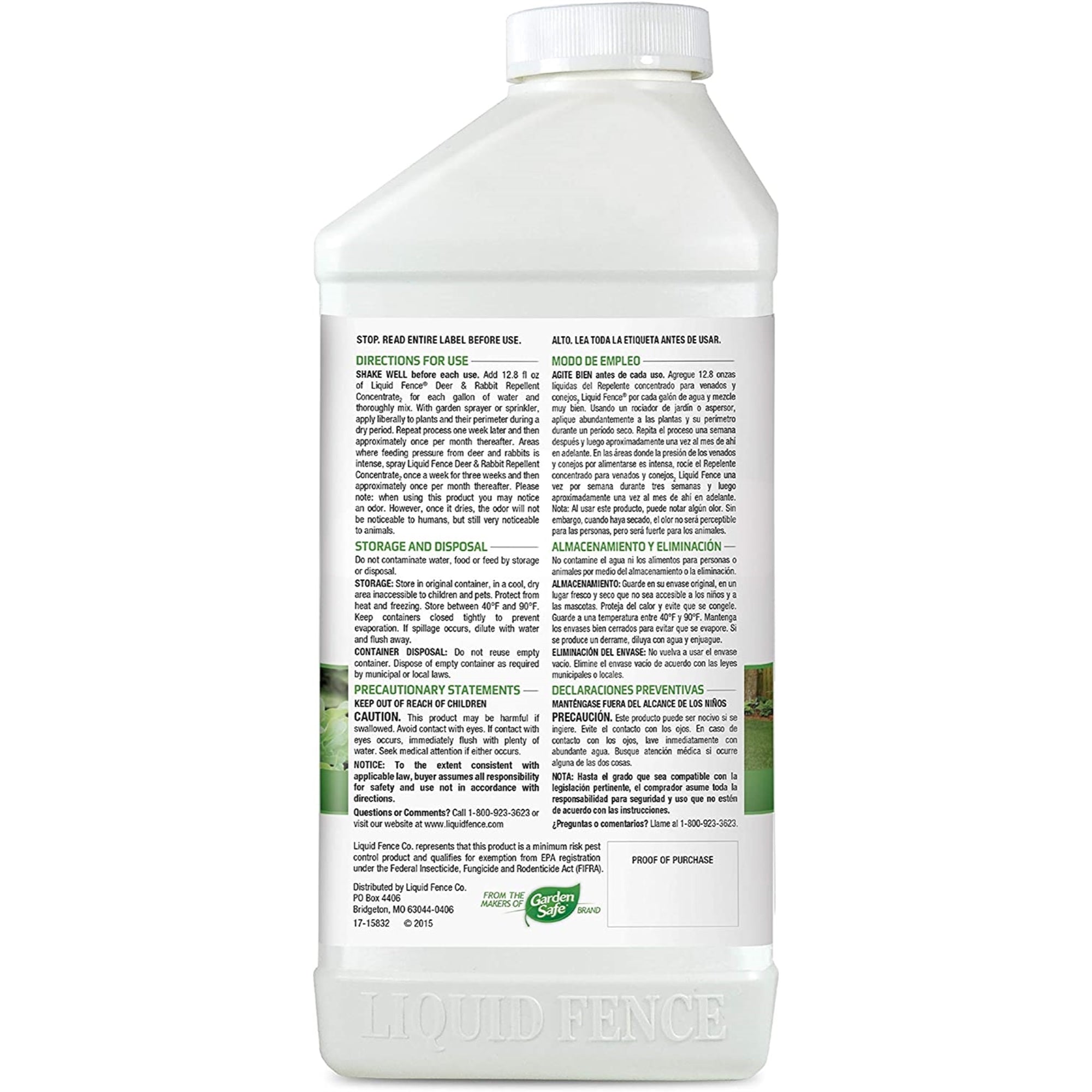 Liquid Fence Deer & Rabbit Repellent Concentrate 40 oz.