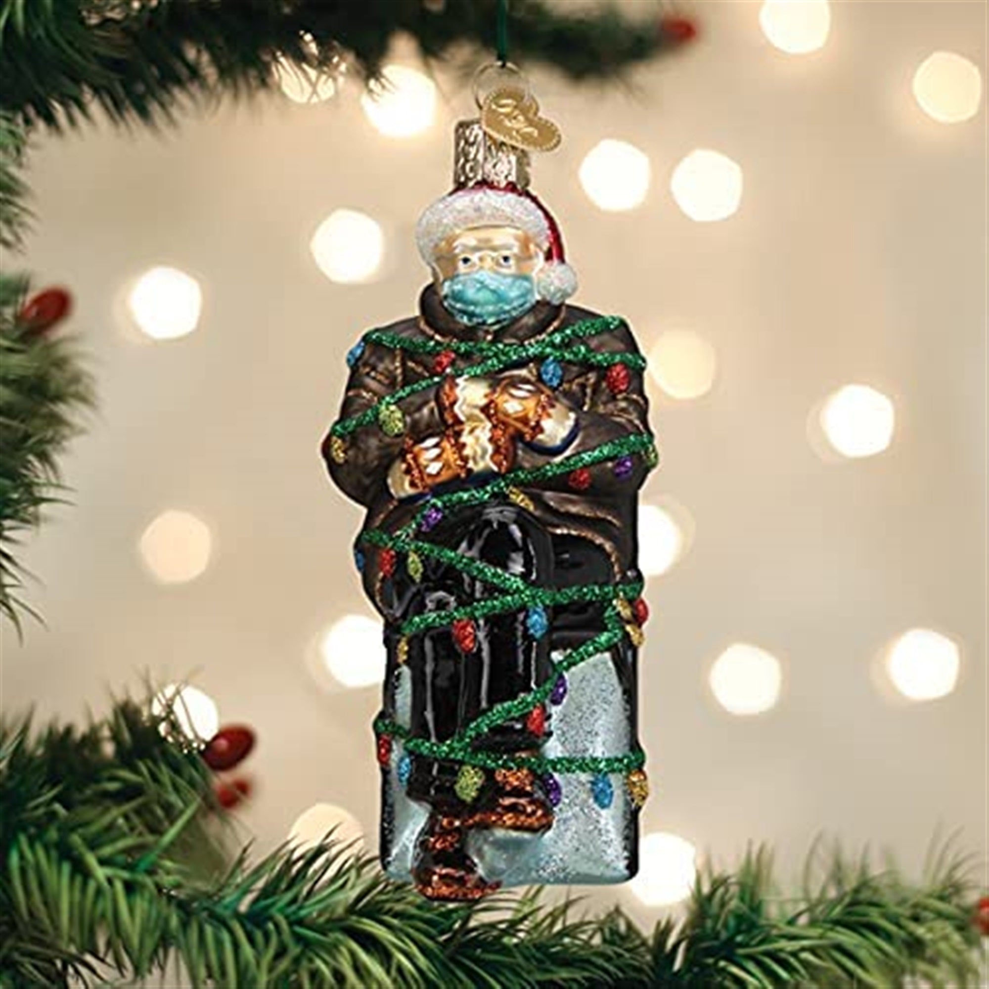 Old World Christmas Glass Blown Ornaments Where's Bernie,  5"