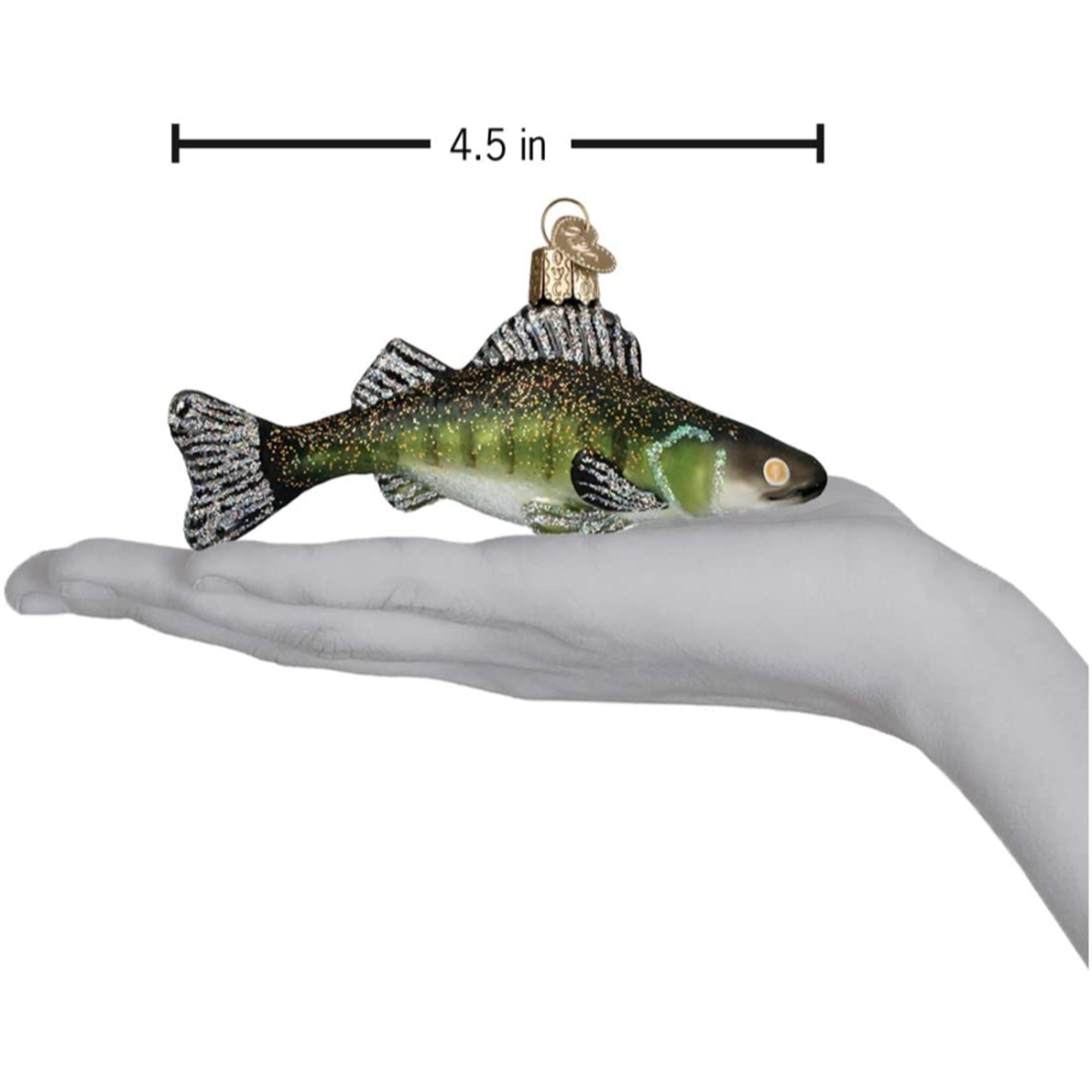 Old World Christmas Walleye Fish Glass Blown Ornament