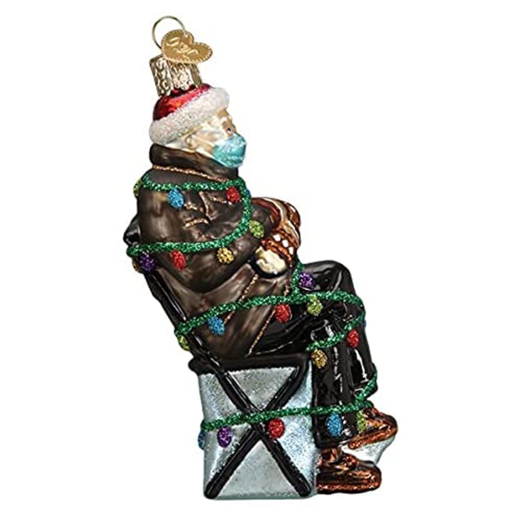 Old World Christmas Glass Blown Ornaments Where's Bernie,  5"