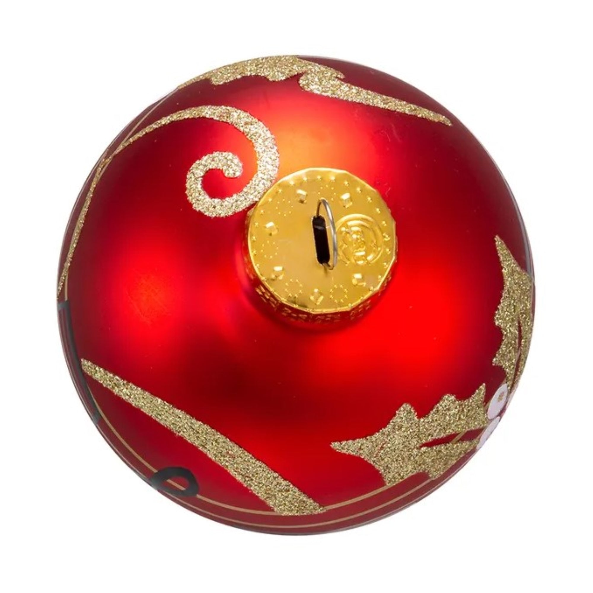 Kurt Adler Red With Music Notes Glass Ball Ornaments, 6-Piece Box Set, 3"