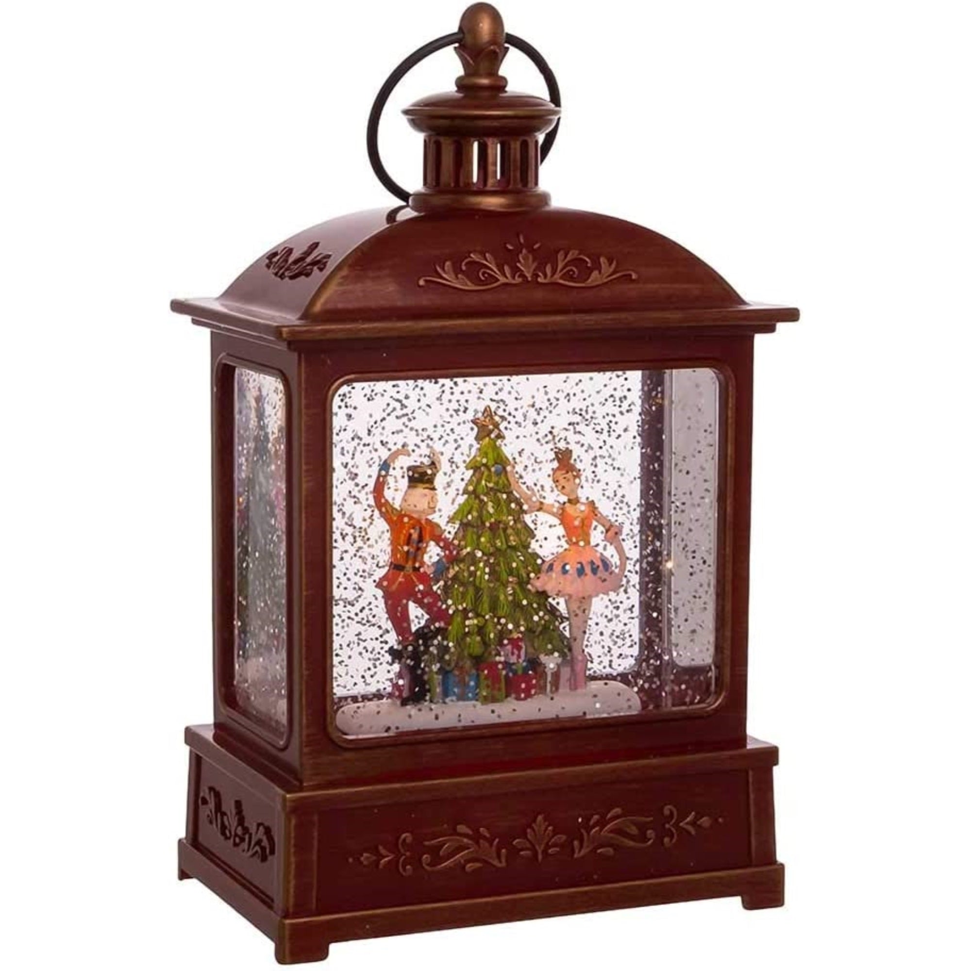 Kurt Adler Battery-Operated Nutcracker Swirl Water Lantern, 8"