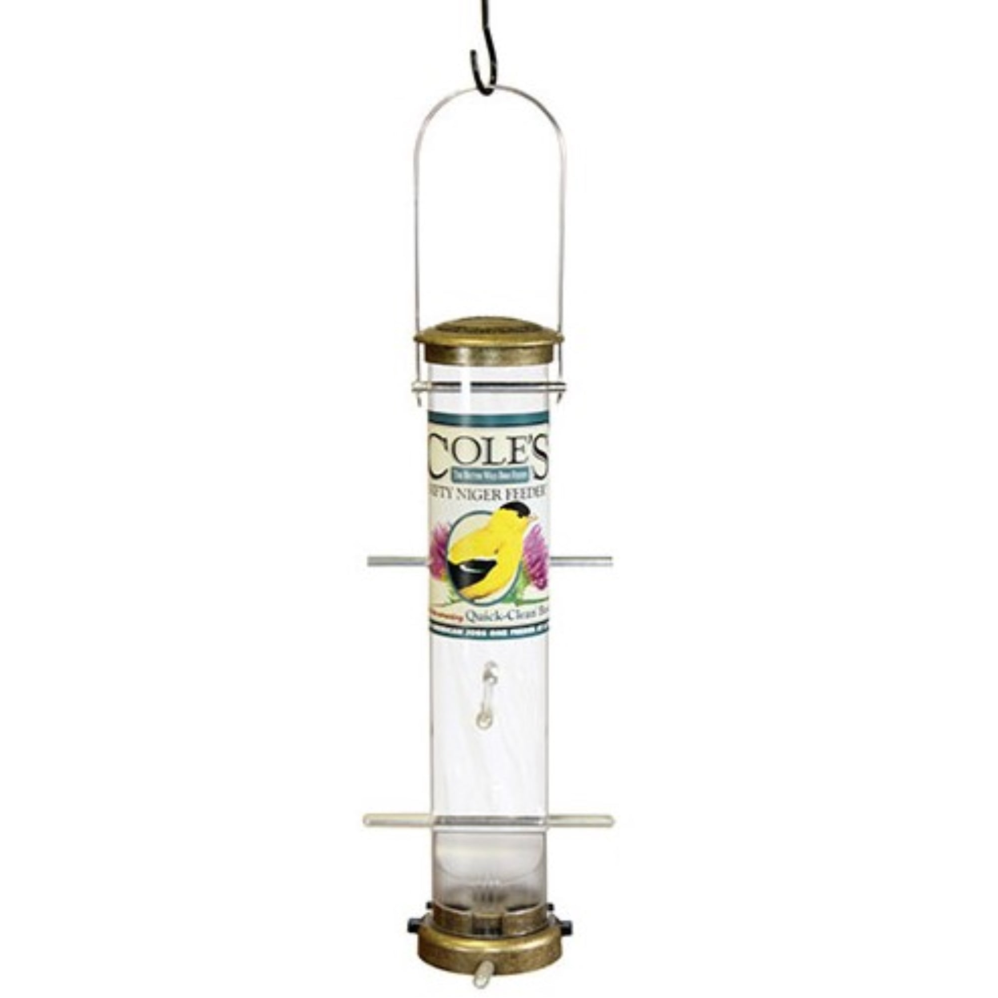 Cole's Nifty Niger Wild Bird Feeder, Clear Polycarbonate, 8 Ports