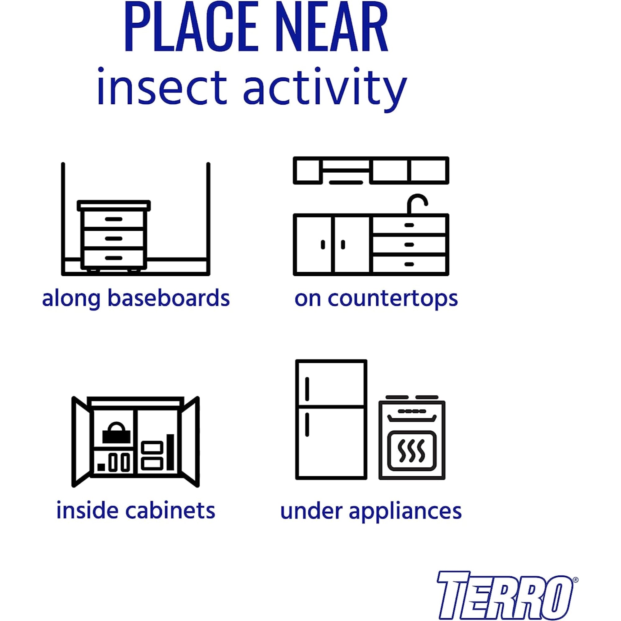 Terro (#T360) Ant & Roach Bait Stations, 4 pack, Black