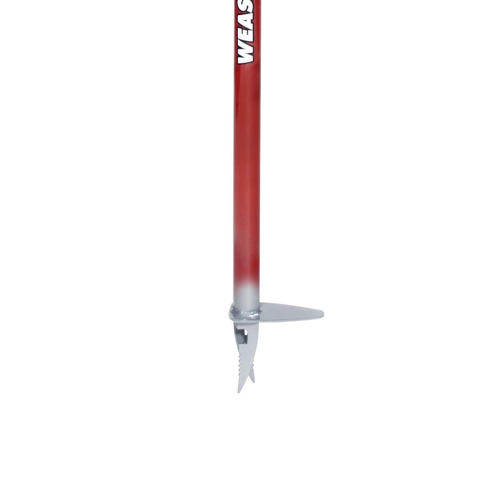 Garden Weasel Step and Twist Hand Weeder, 36-inch long, Red & Silver