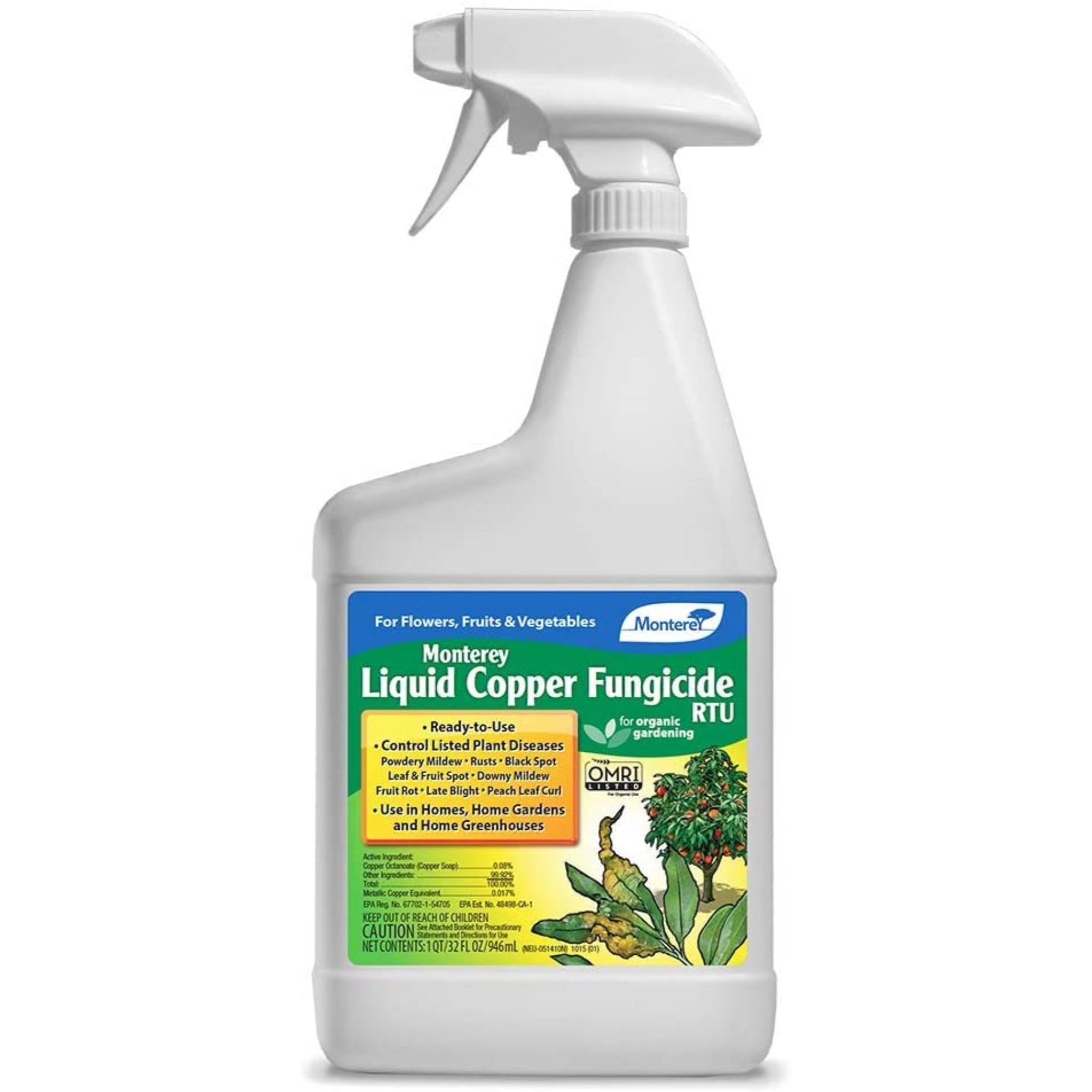 Monterey Liqui-Cop Copper Fungicide Concentrate, 32 Ounces