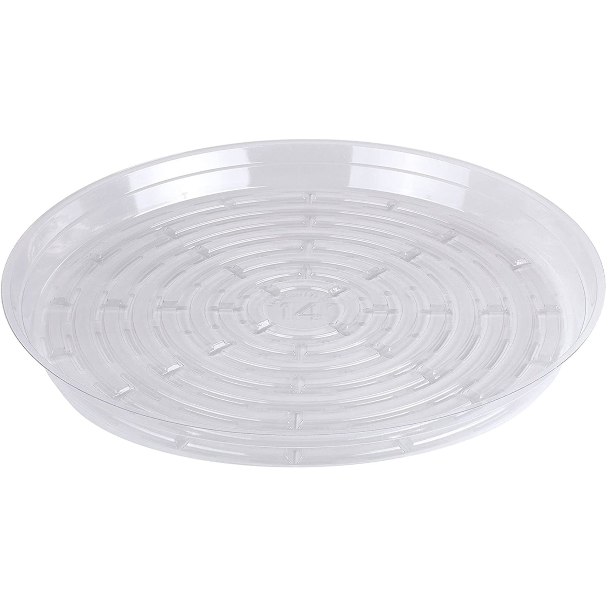 CWP Vinyl Plant Saucer, 14-Inch Diameter, Clear