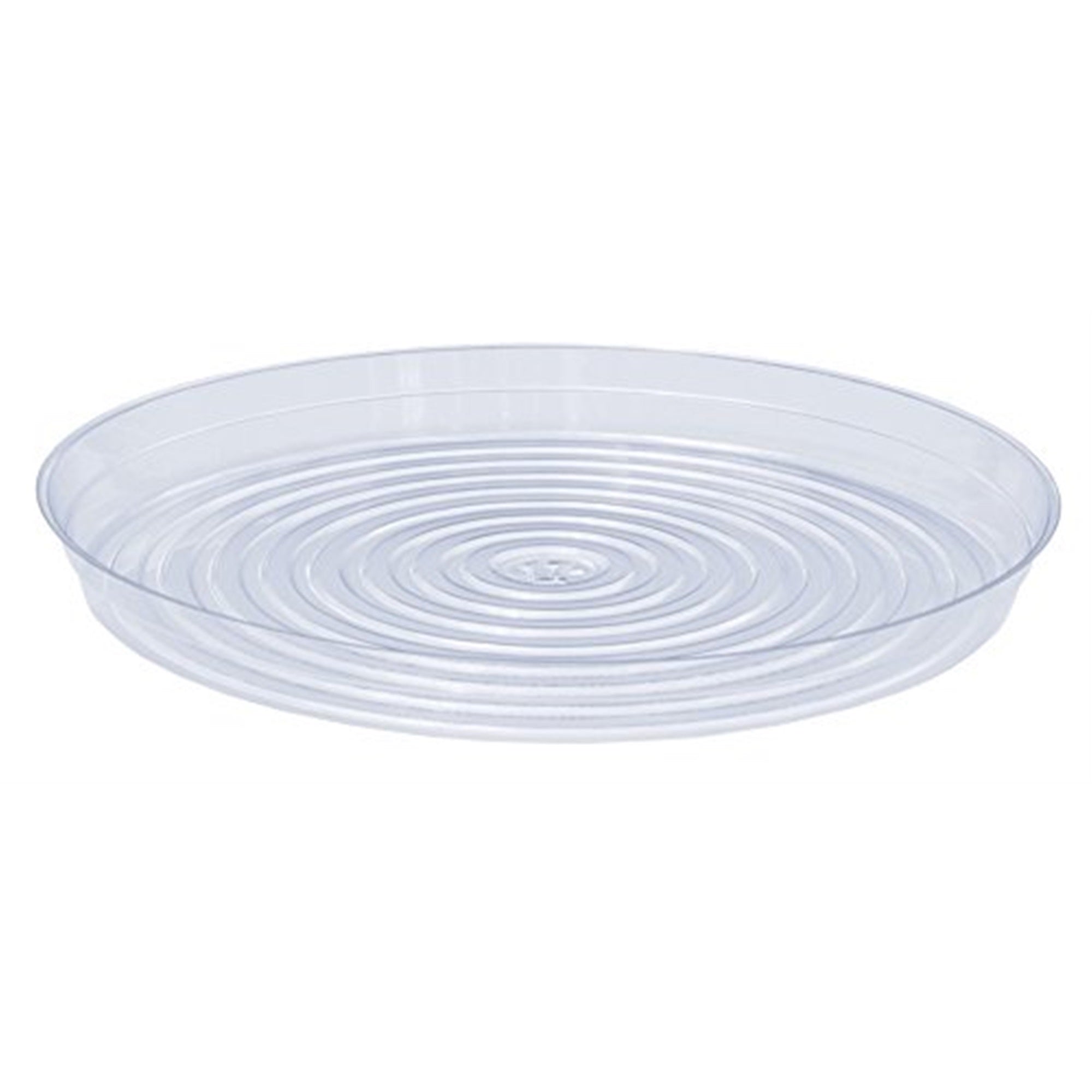 Curtis Wagner Plastics Round Vinyl Plant Saucer, Clear 17” D