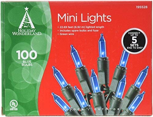 2-Pack Holiday Wonderland 100-Count Blue Color Christmas Light Set