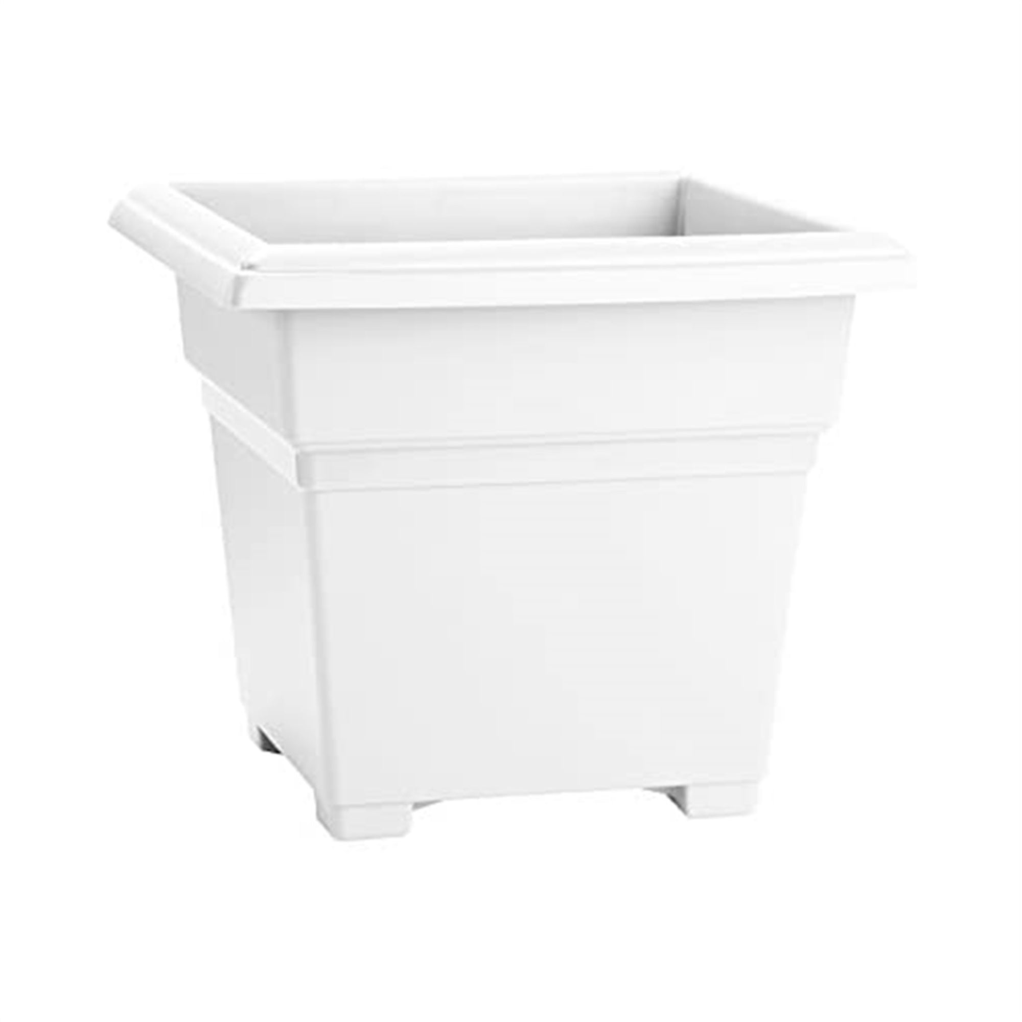 Novelty Countryside Square Tub Planter, White 18"