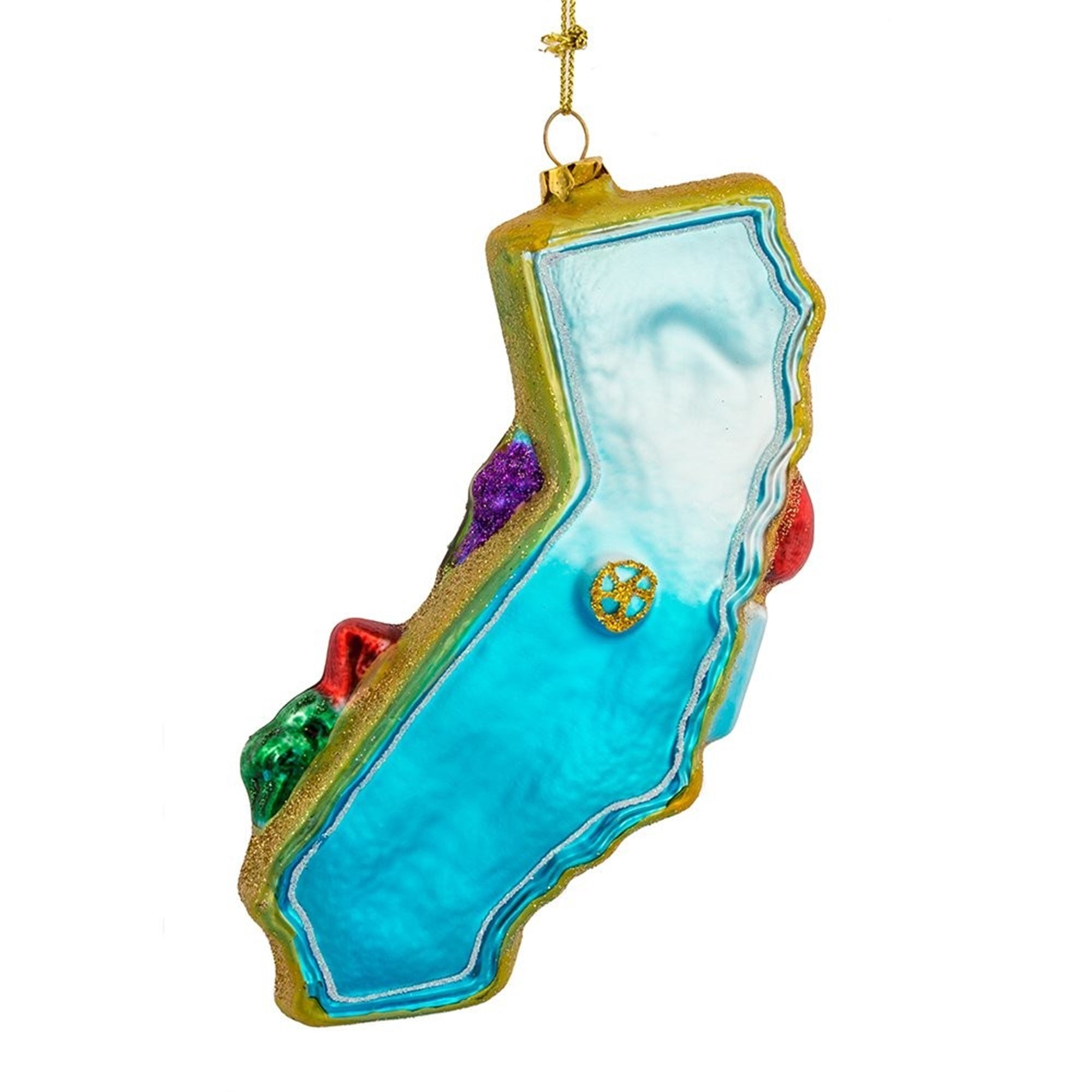 Kurt Adler California Glass Ornament, 6-1/2-Inch