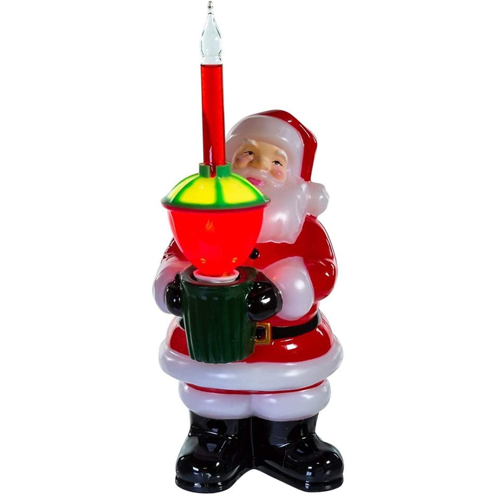 Kurt Adler Jolly Santa Bubble Light Tabletop Decoration, 7.25-inch