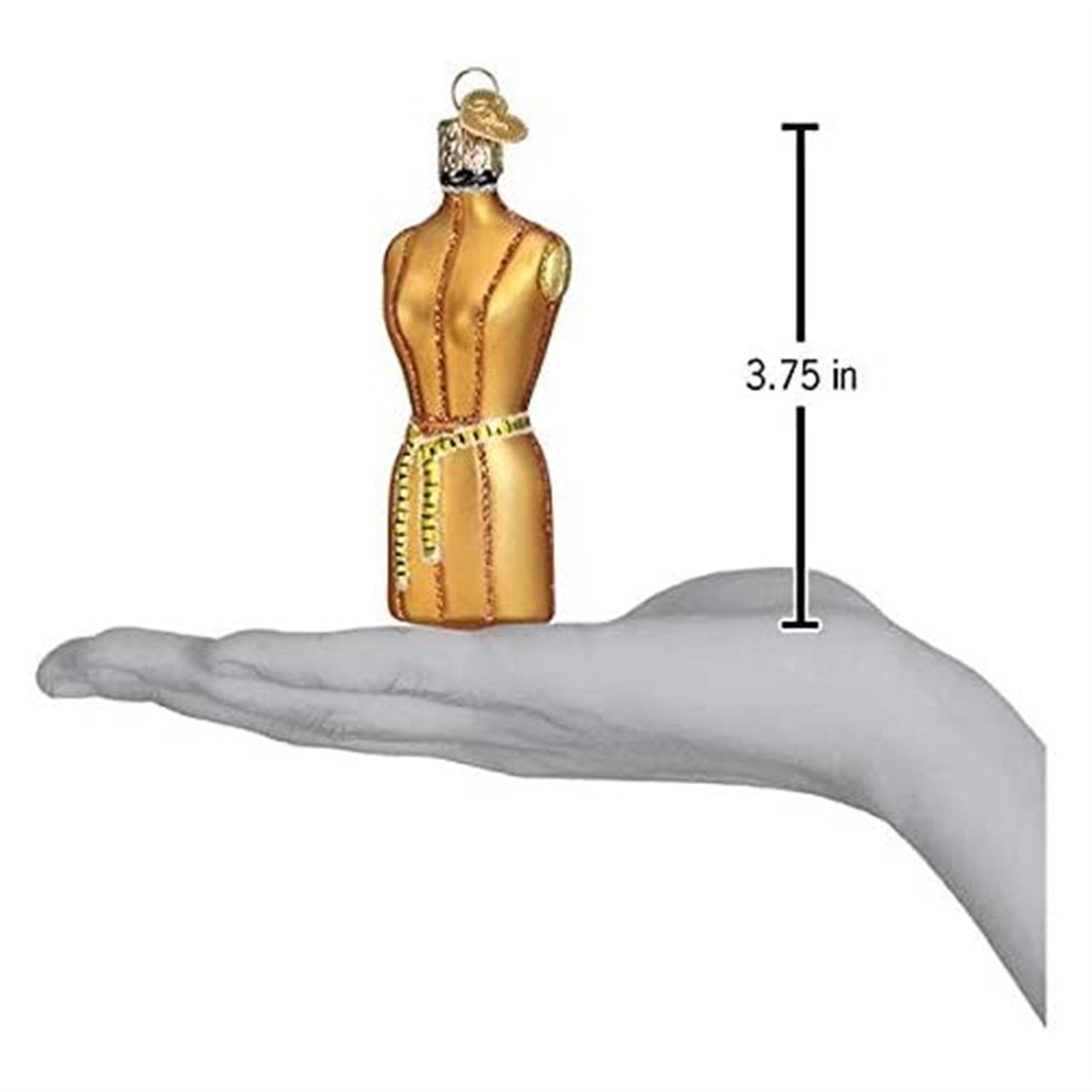 Old World Christmas Glass Blown Dress Form Ornament