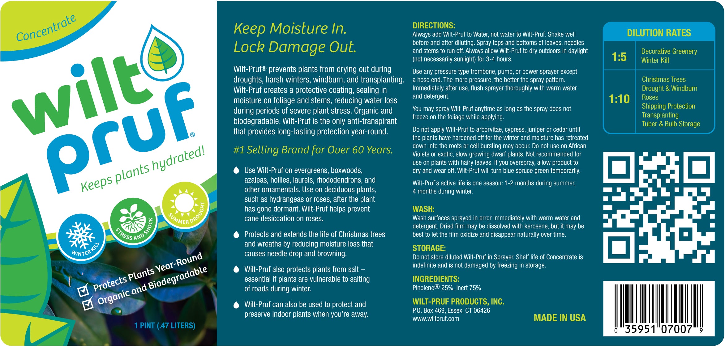 Wilt-Pruf Anti-Transpirant Plant Protector Concentrate, 16-ounce