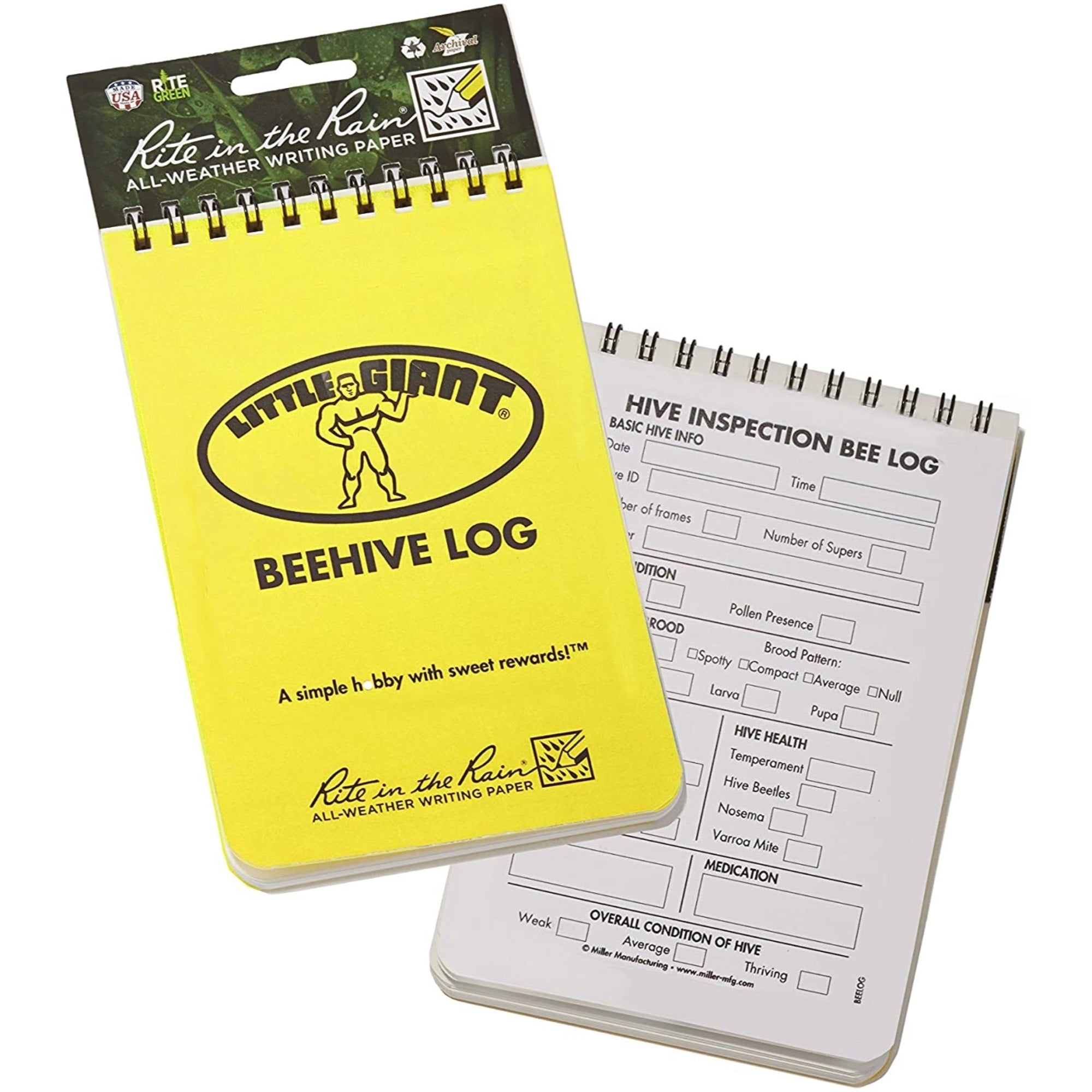 Little Giant Beehive Log Beekeepers Tracking Journal