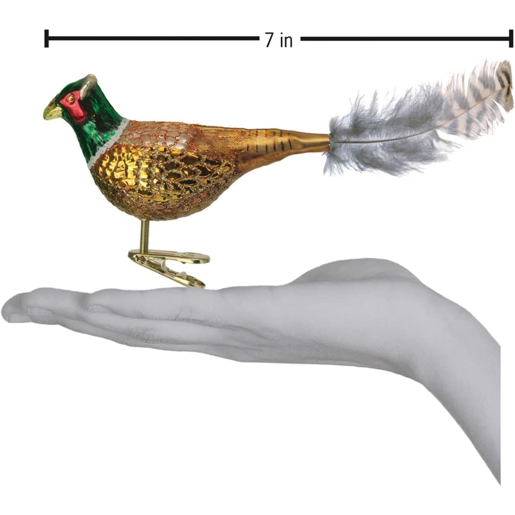 Old World Christmas Glass Blown Pheasant Ornament