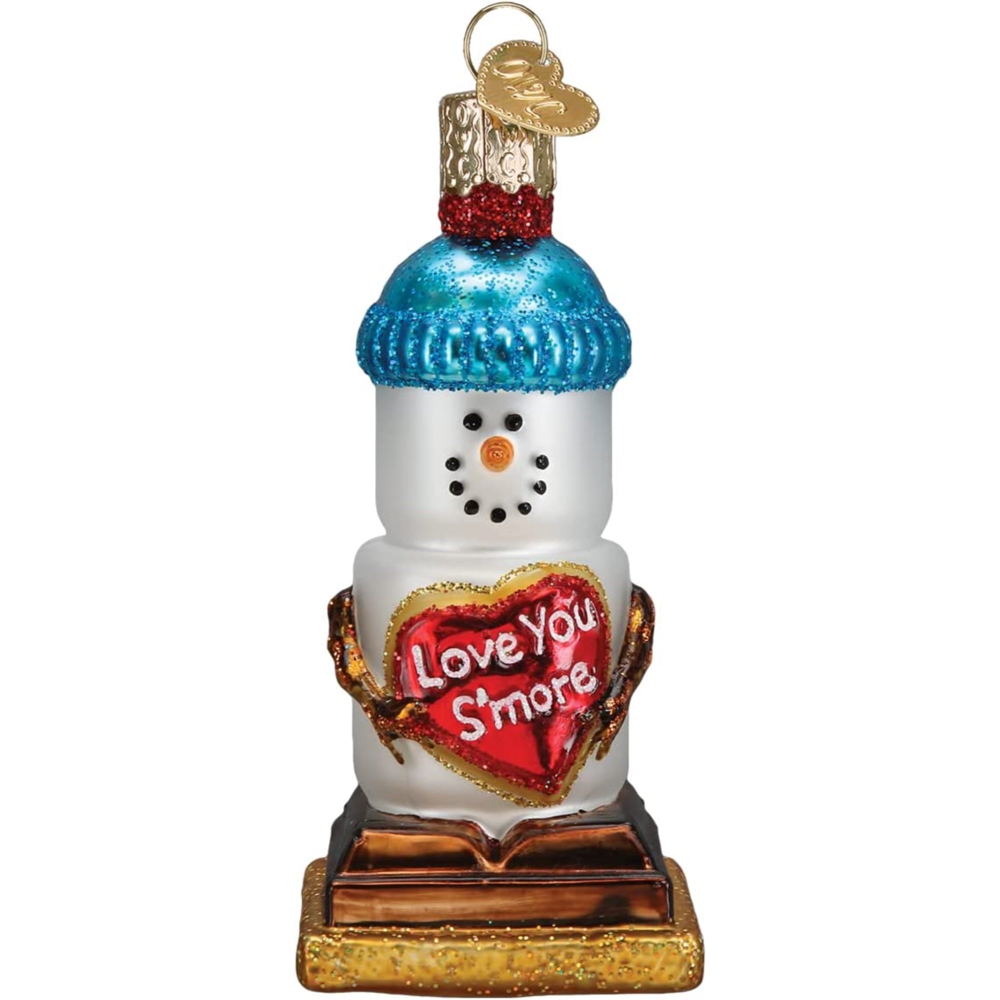 Old World Christmas Glass Blown Love You S'More Ornament, 3.75"