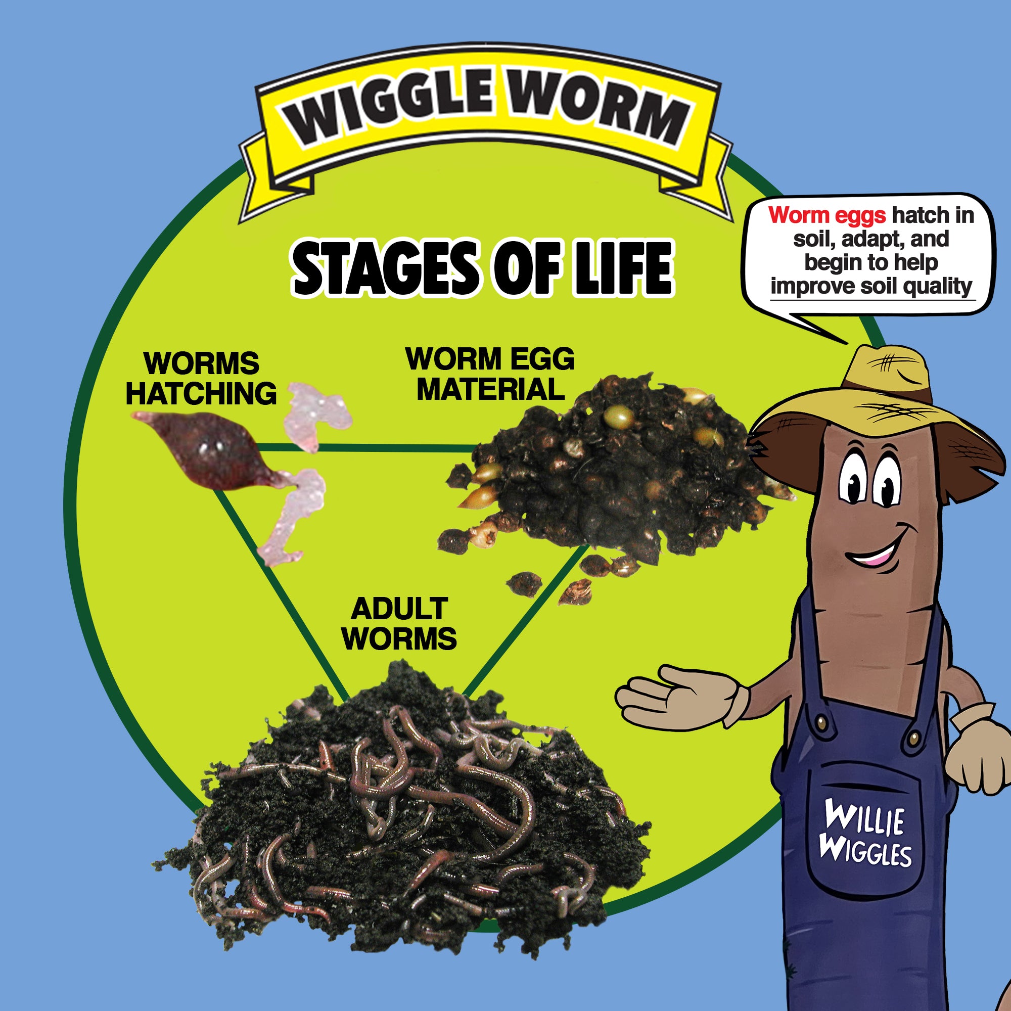 WIGGLE WORM Soil Builder Worm Egg Material Raised Bed Mix For Gardening/Planting, 40 Pound Bag