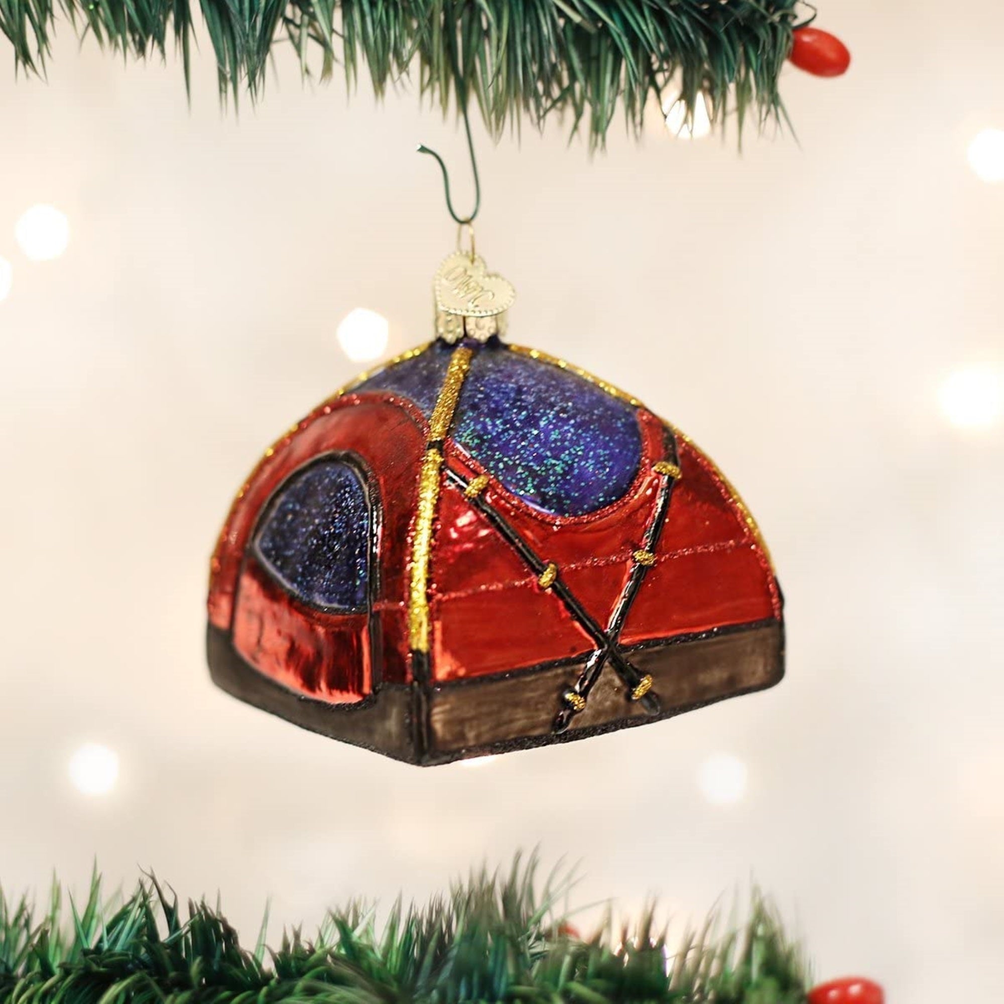 Old World Christmas Glass Blown Tree Ornament, Dome Tent