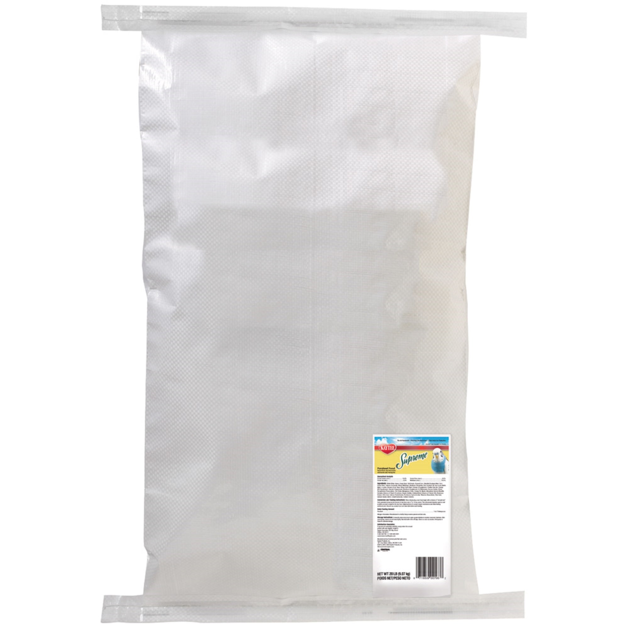 Kaytee Supreme Parakeet Bird Food, 20lb