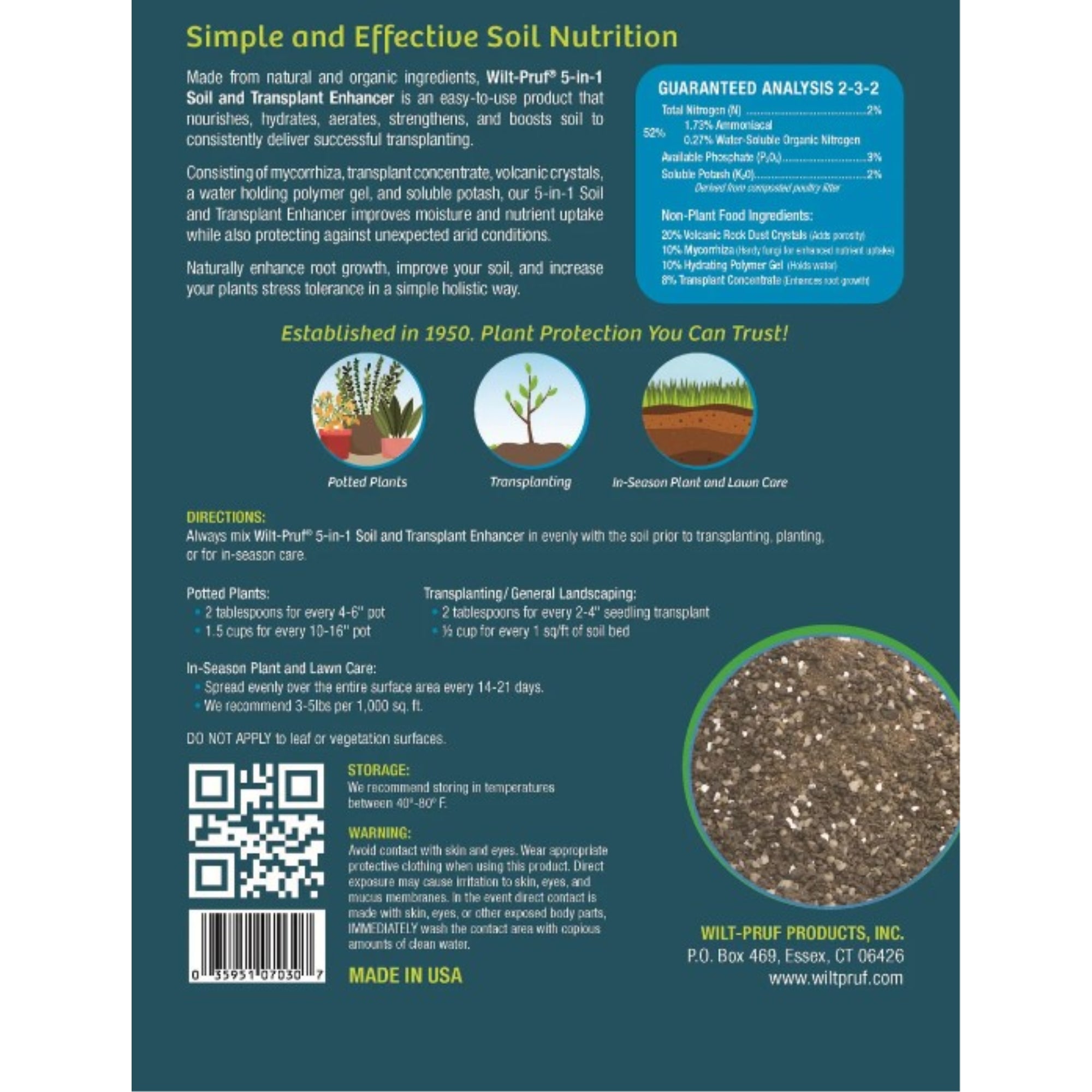 Wilt-Pruf 5-in-1 Soil and Transplant Enhancer, 2lb Bag