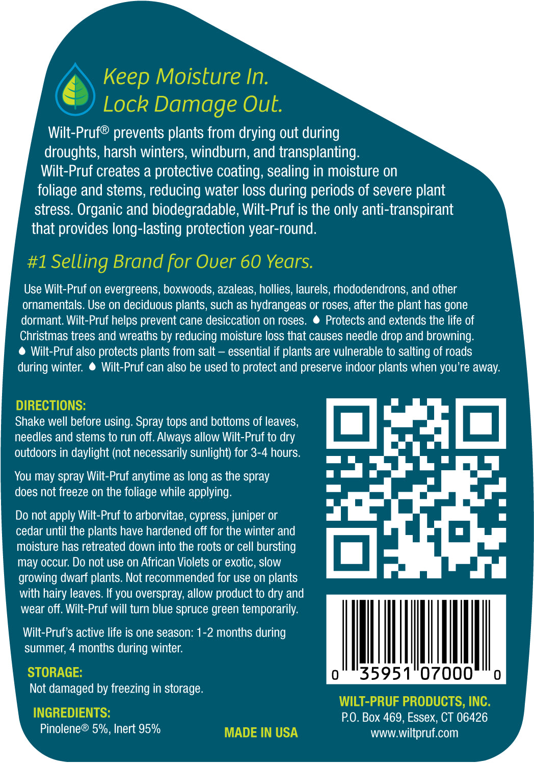 Wilt-Pruf Products Anti-Transpirant Ready-To-Use Protective Coating Spray For Crops/Garden, 32 OZ