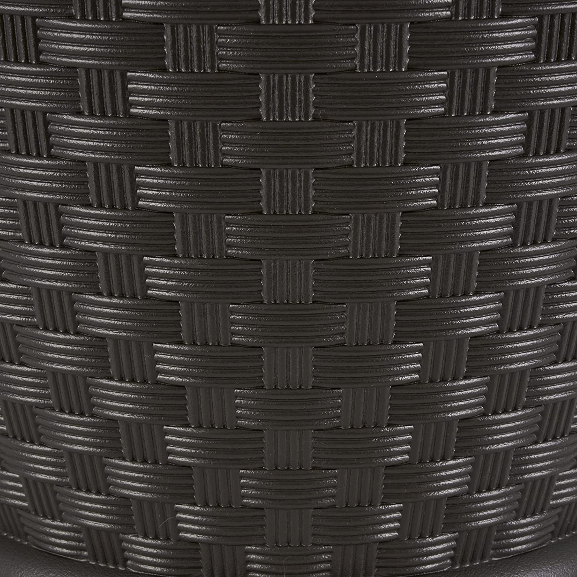 Suncast Sonora Resin Wicker Planter Contemporary Lightweight Flower Pot for Indoor and Outdoor Use, Java, 18"