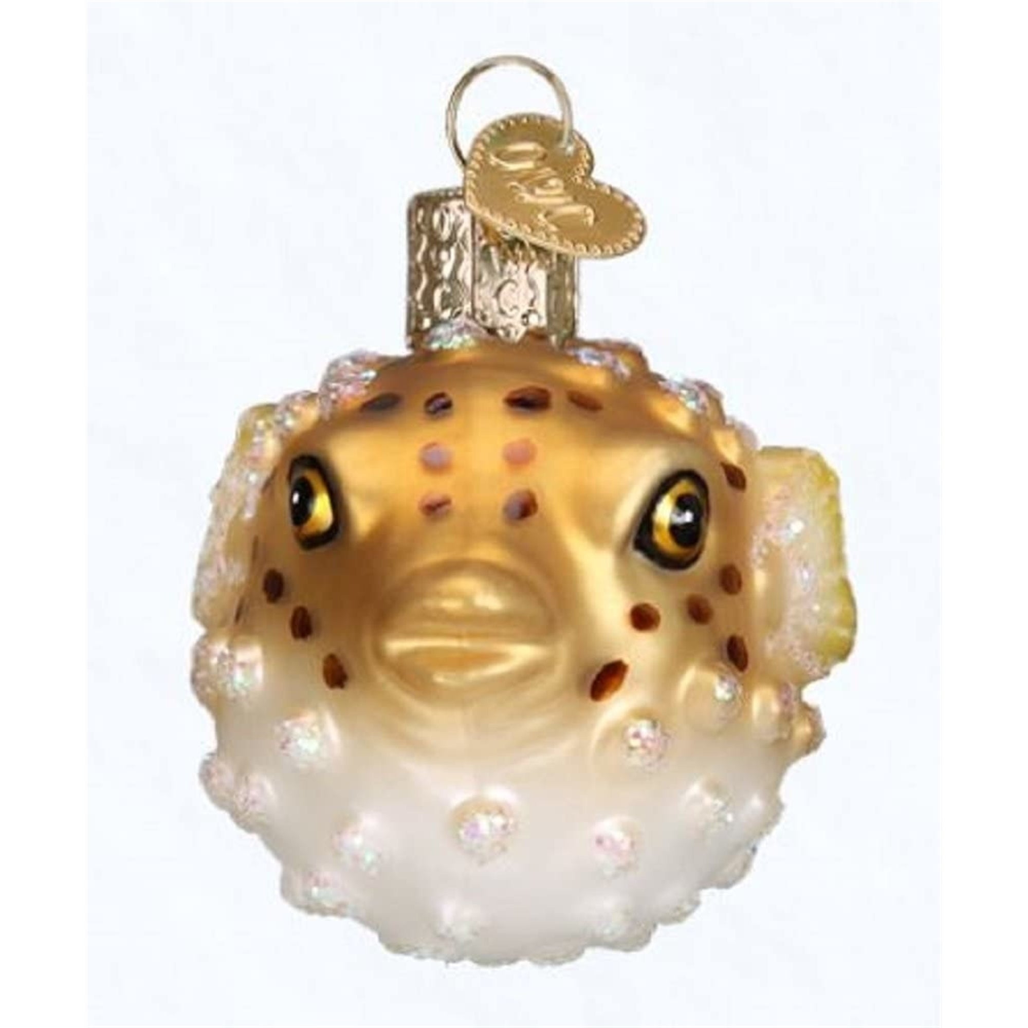 Old World Christmas Blown Glass Christmas Ornaments for Tree, Pufferfish