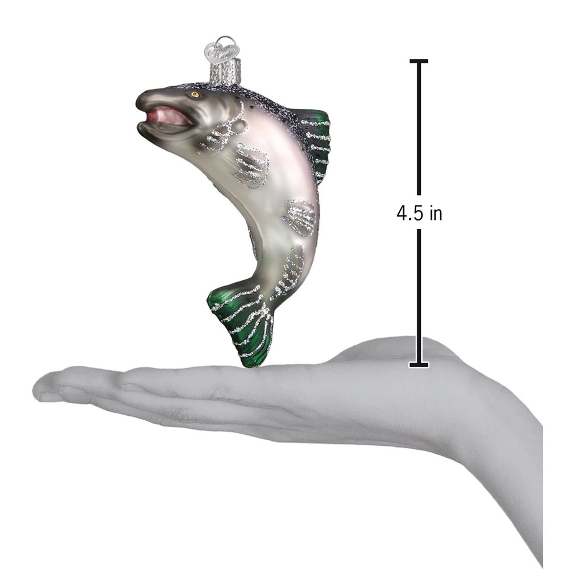 Old World Christmas Hanging Glass Ornament, King Salmon