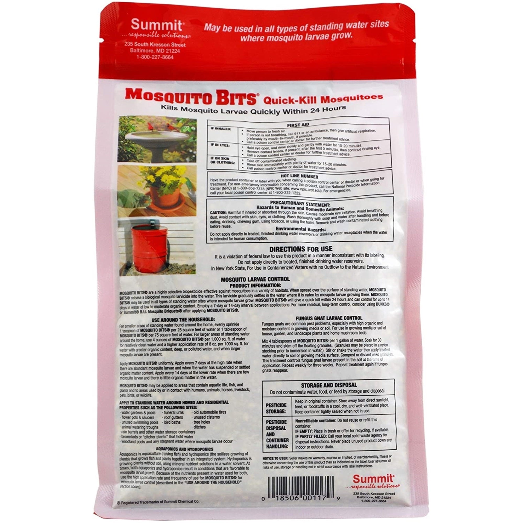 Summit Mosquito Bits Insecticide, 30 Ounce Bag
