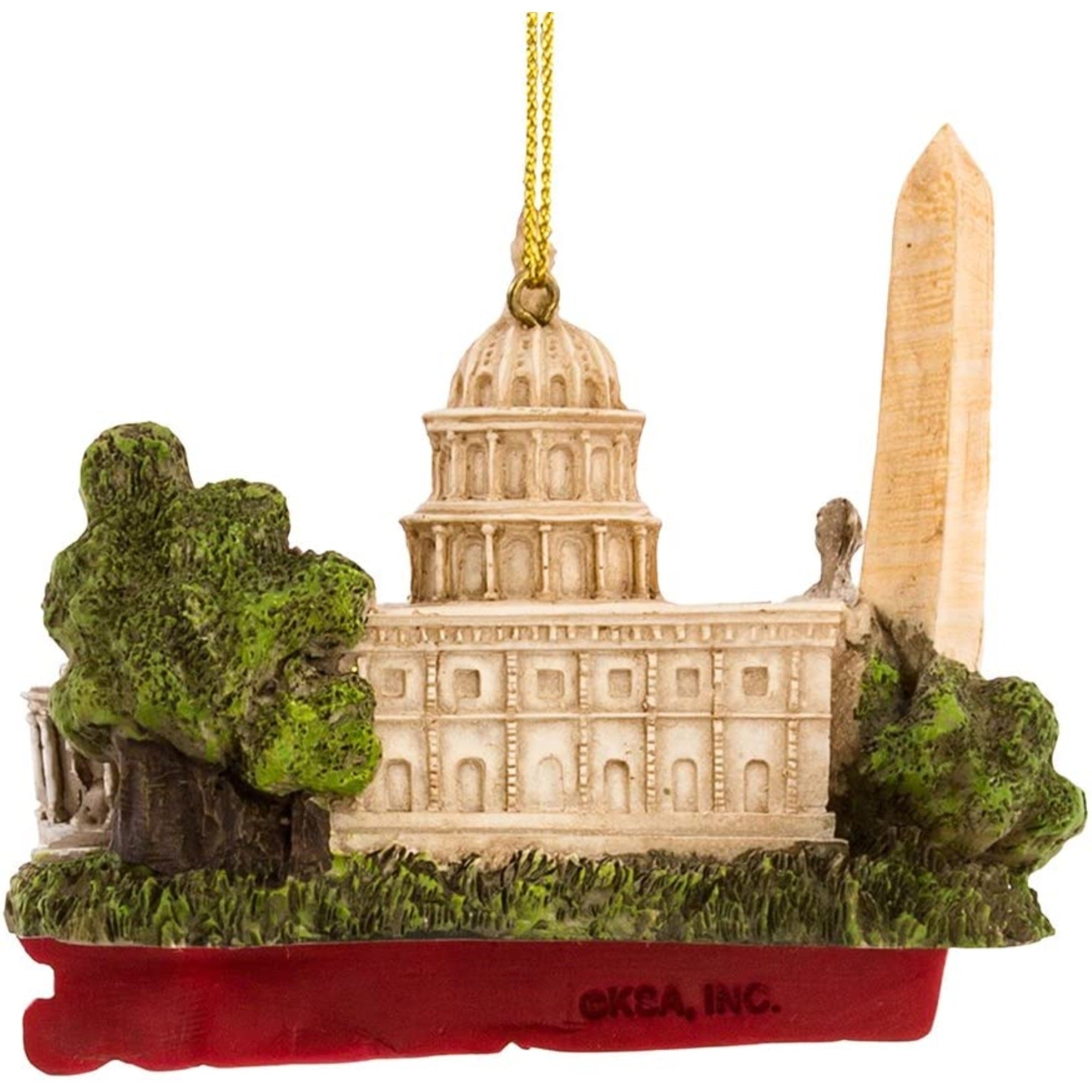 Kurt Adler Resin Ornament for Christmas Tree, City Travel Washington DC