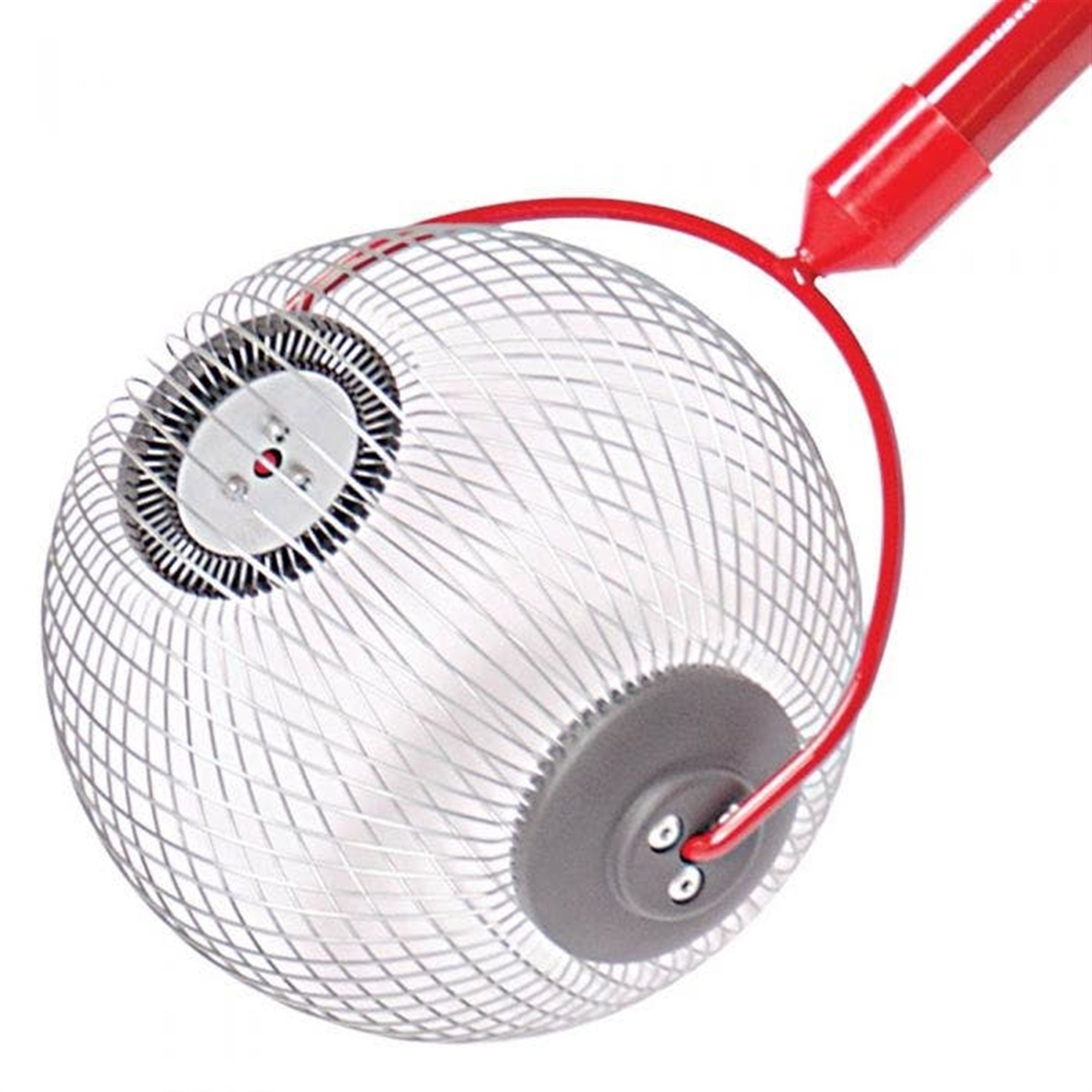 Garden Weasel Medium Nut Gatherer - 3/4" To 1 1/2" in Size, Red/Silver