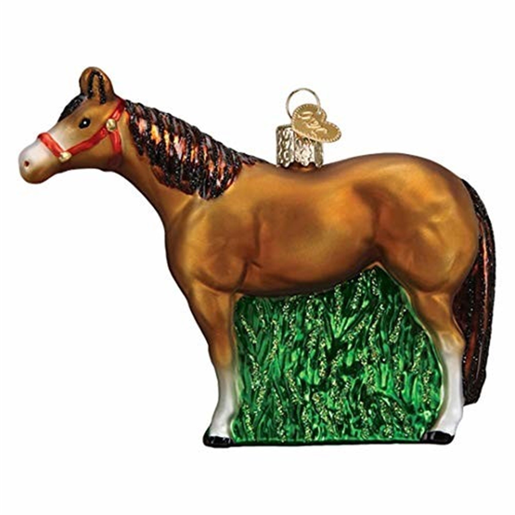 Old World Christmas 12571 Glass Blown Quarter Horse Ornament