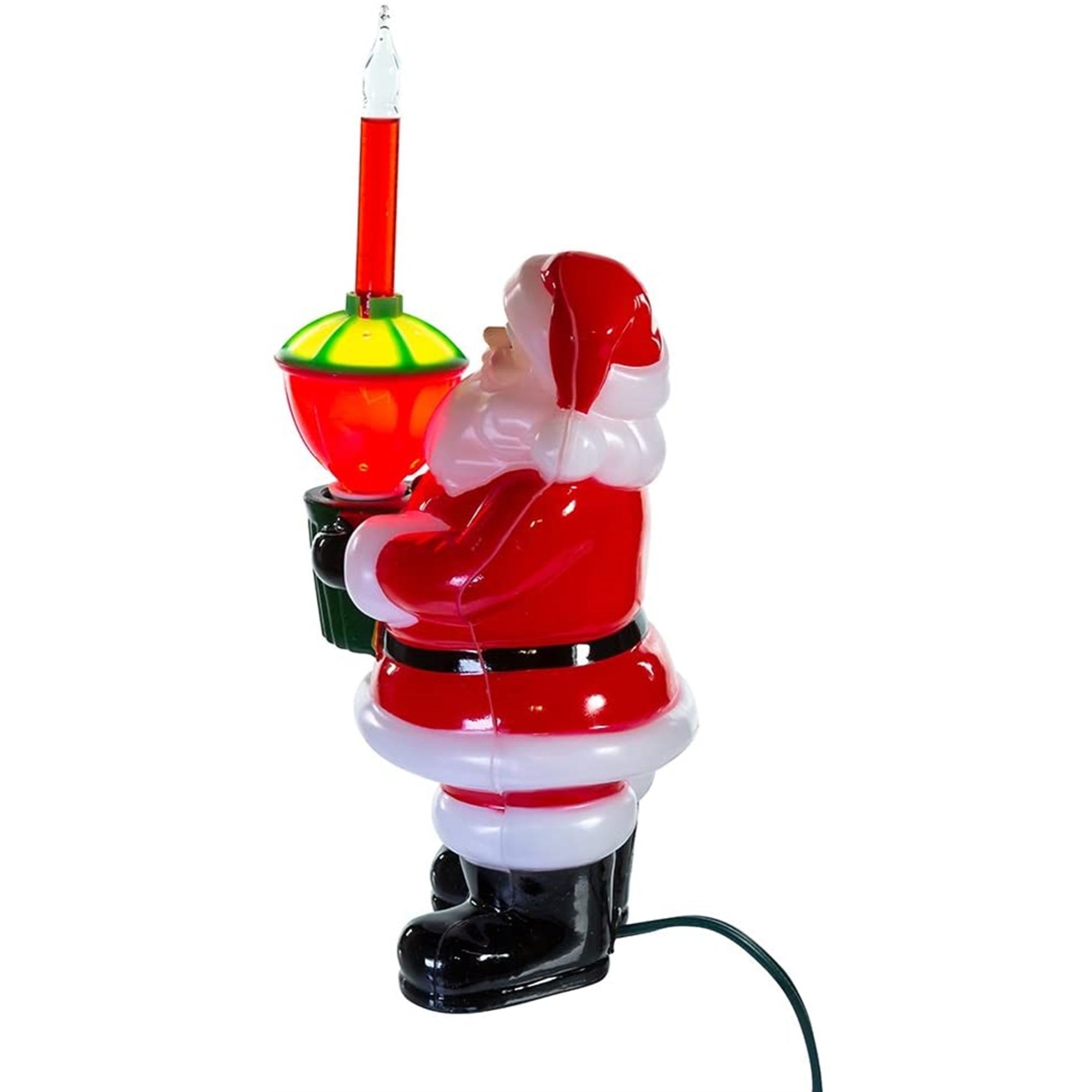 Kurt Adler Jolly Santa Bubble Light Tabletop Decoration, 7.25-inch